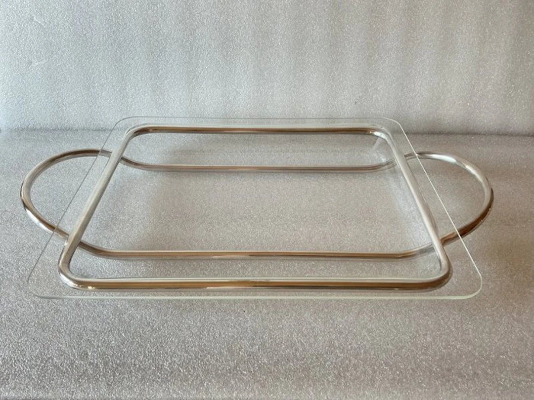 Sabattini Argenteria - Lino Sabattini - Serving tray - Silverplated, Glass