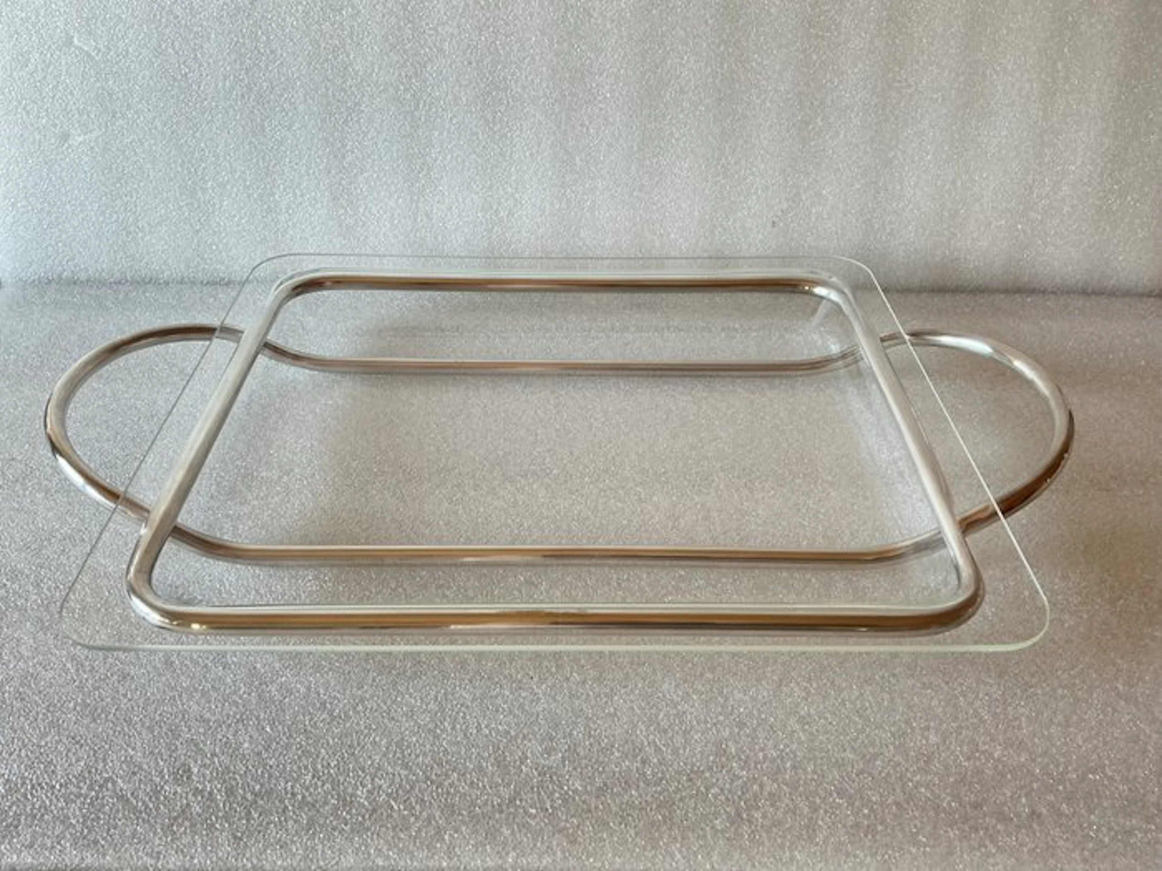 Sabattini Argenteria - Lino Sabattini - Serving tray - Silverplated, Glass