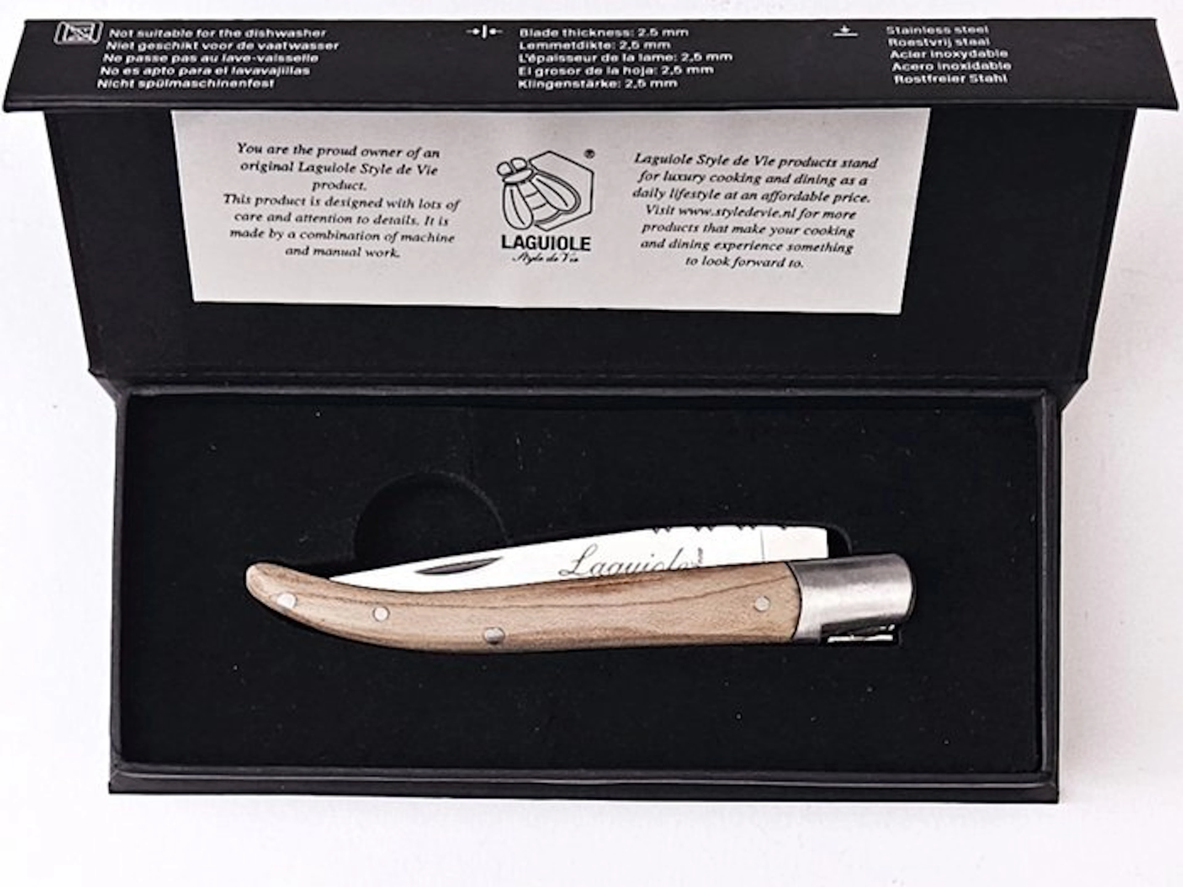 Laguiole - Pocket Knife - Maple Wood - style de - Pocketknife