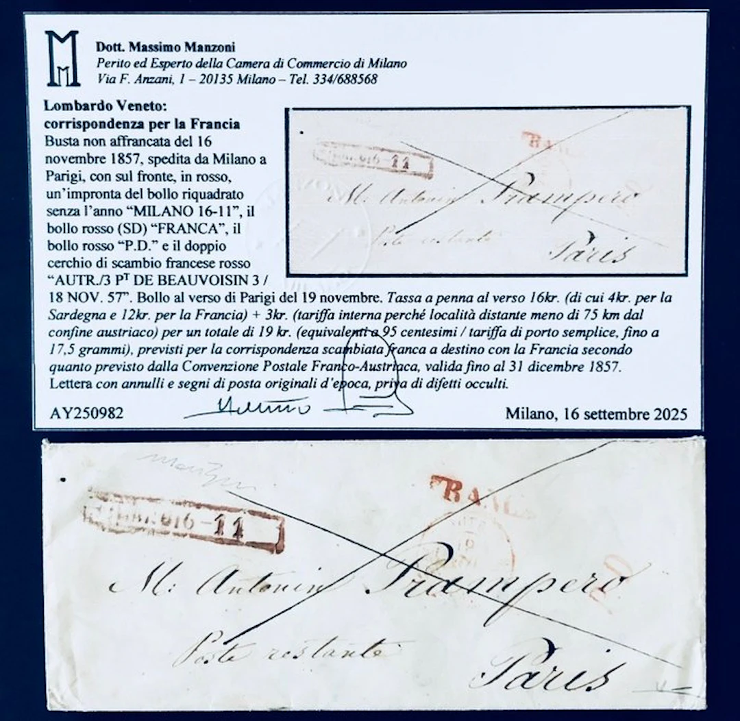 Austria 1850/1857 - Lombardo-Veneto 1857