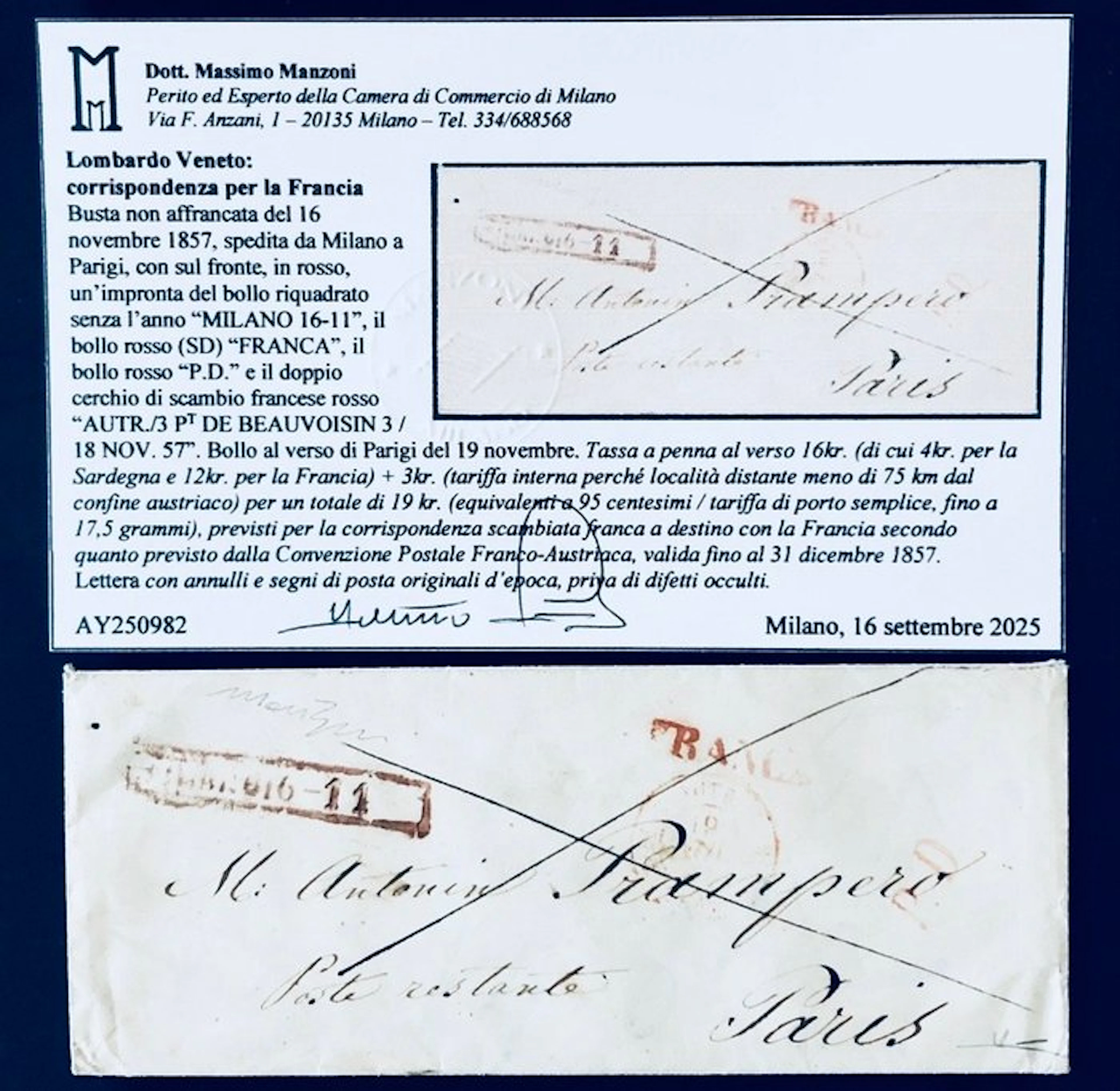 Austria 1850/1857 - Lombardo-Veneto 1857