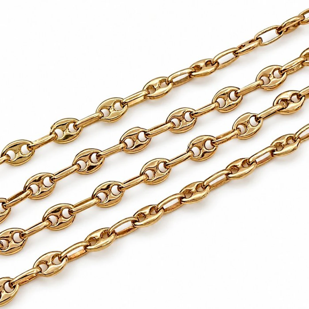Necklace - 18 kt. Yellow gold - Made in Italy - Handmade