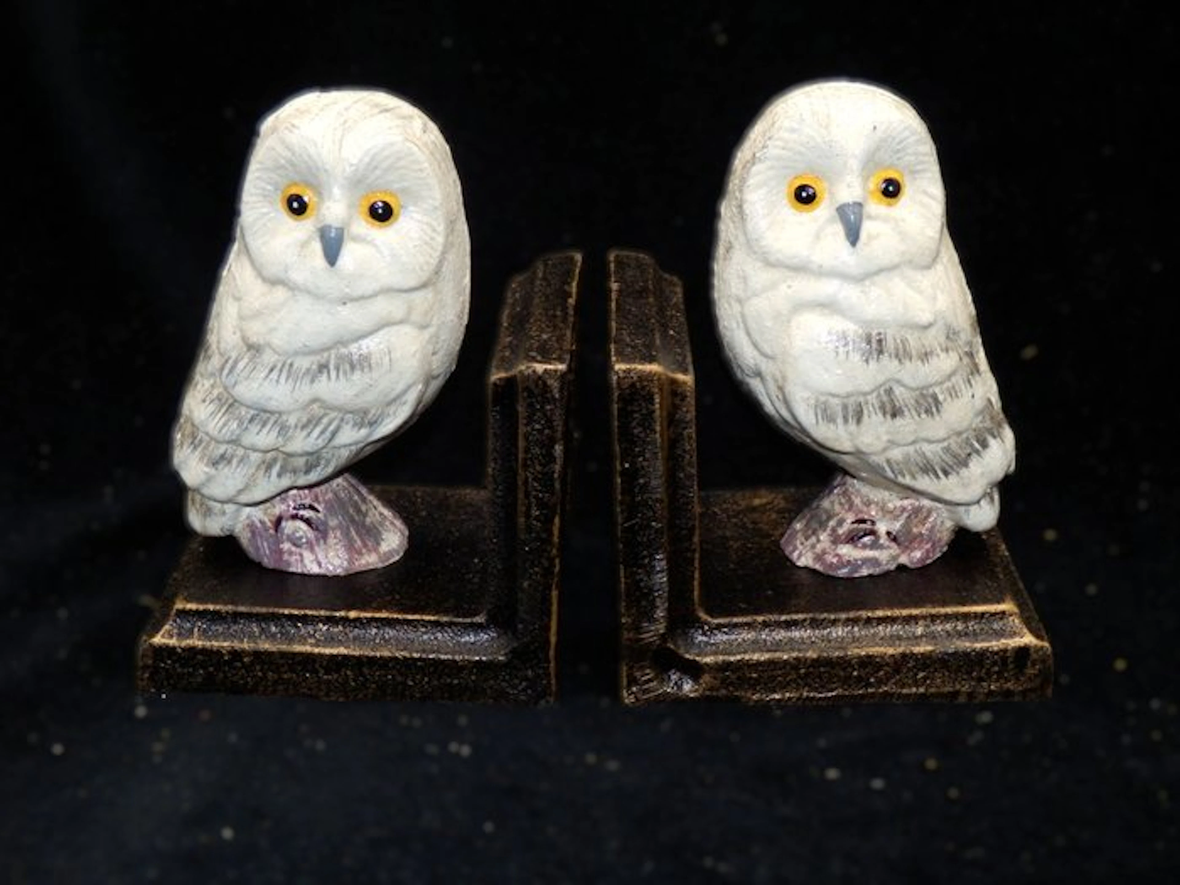 Boekensteunen met Uilen - Bookends (2) - Cast iron - Boekensteunen Uilen