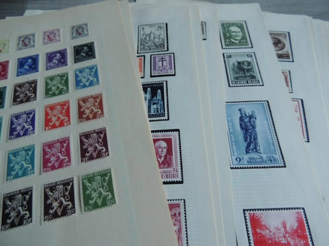 Belgium - Collection 1945-1966 on sheets