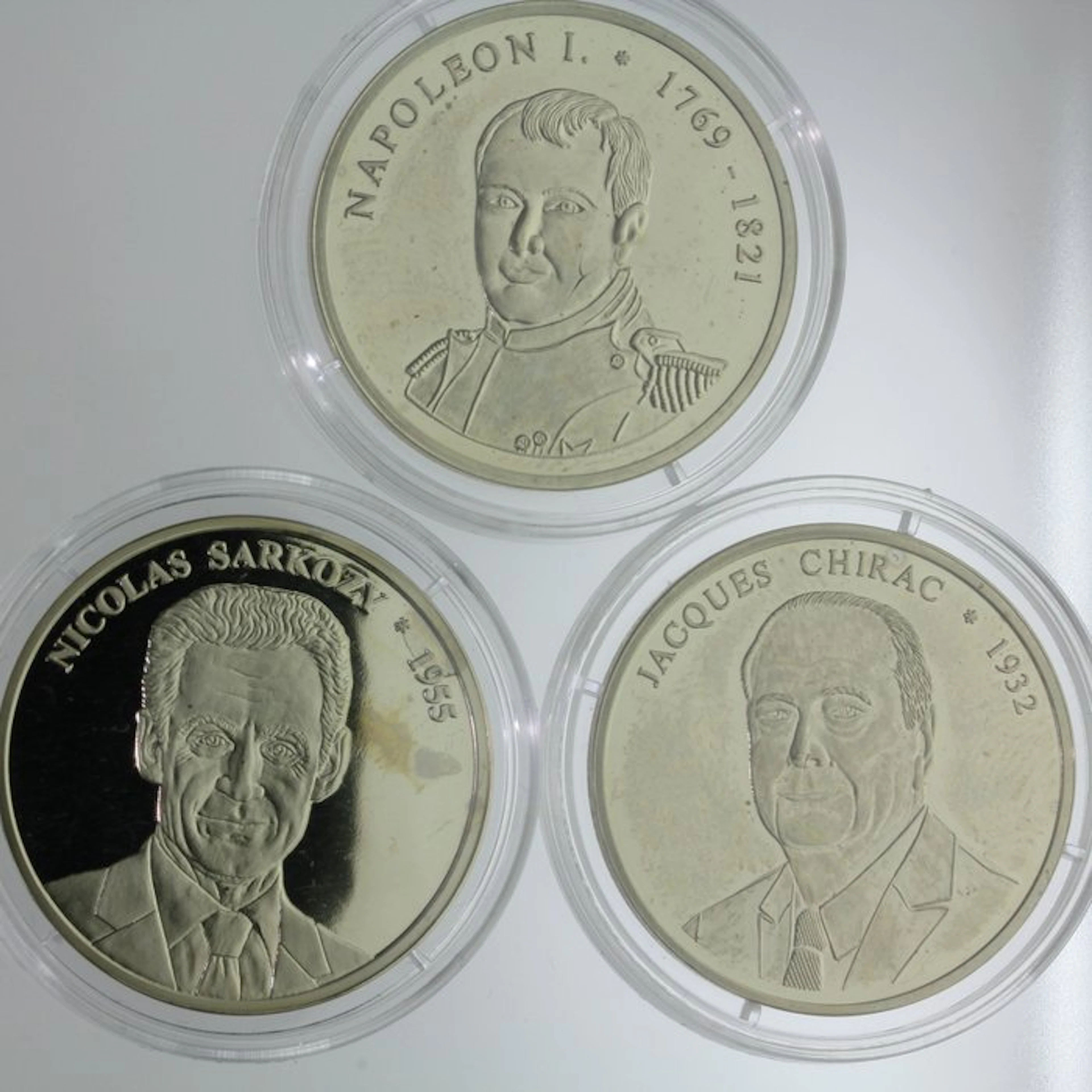 France. 3 pièces Argentan PROOF Napoléon Ier