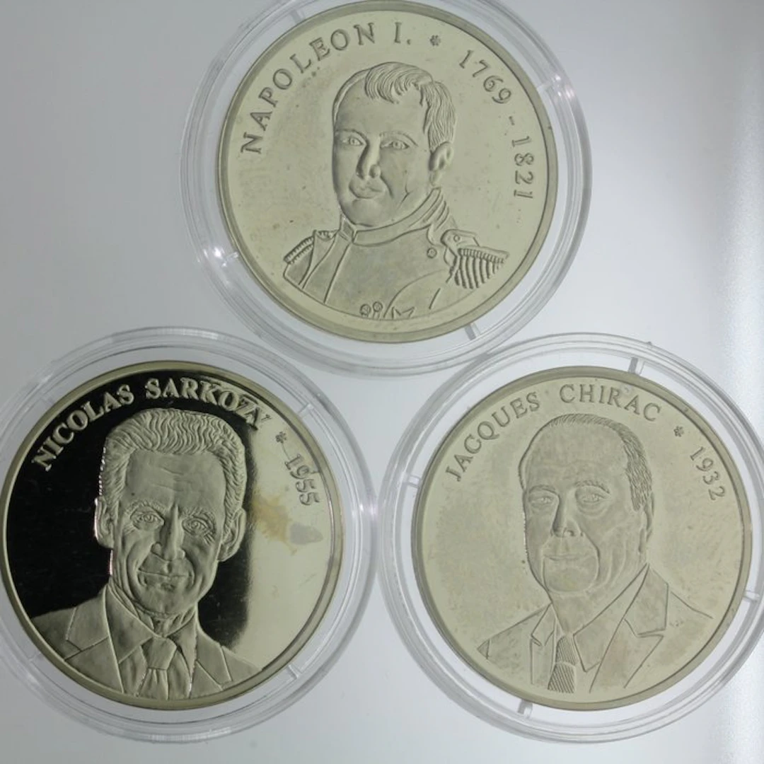France. 3 pièces Argentan PROOF Napoléon Ier