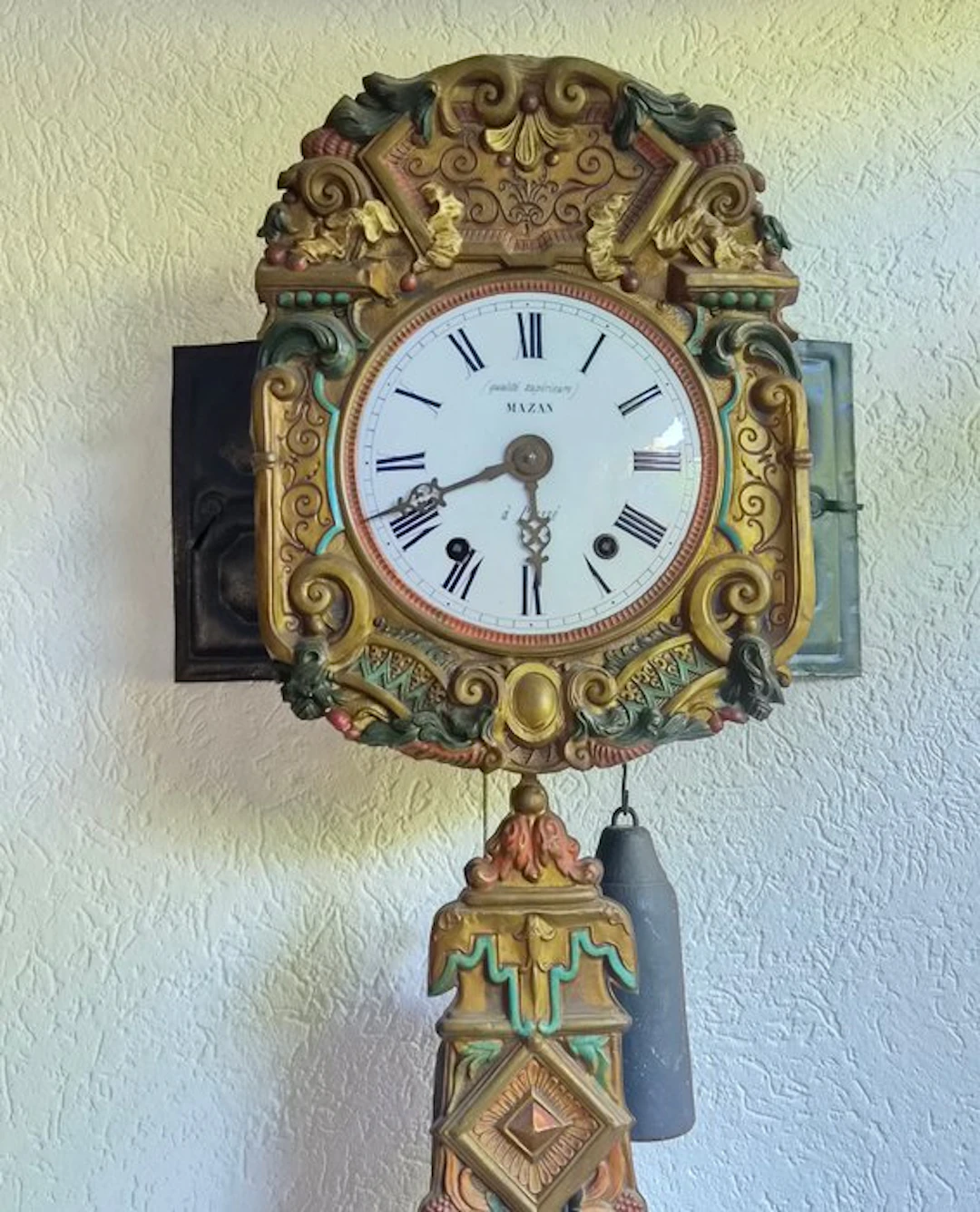 Comtoise clock - Antique Metal, Brass - 1880-1920
