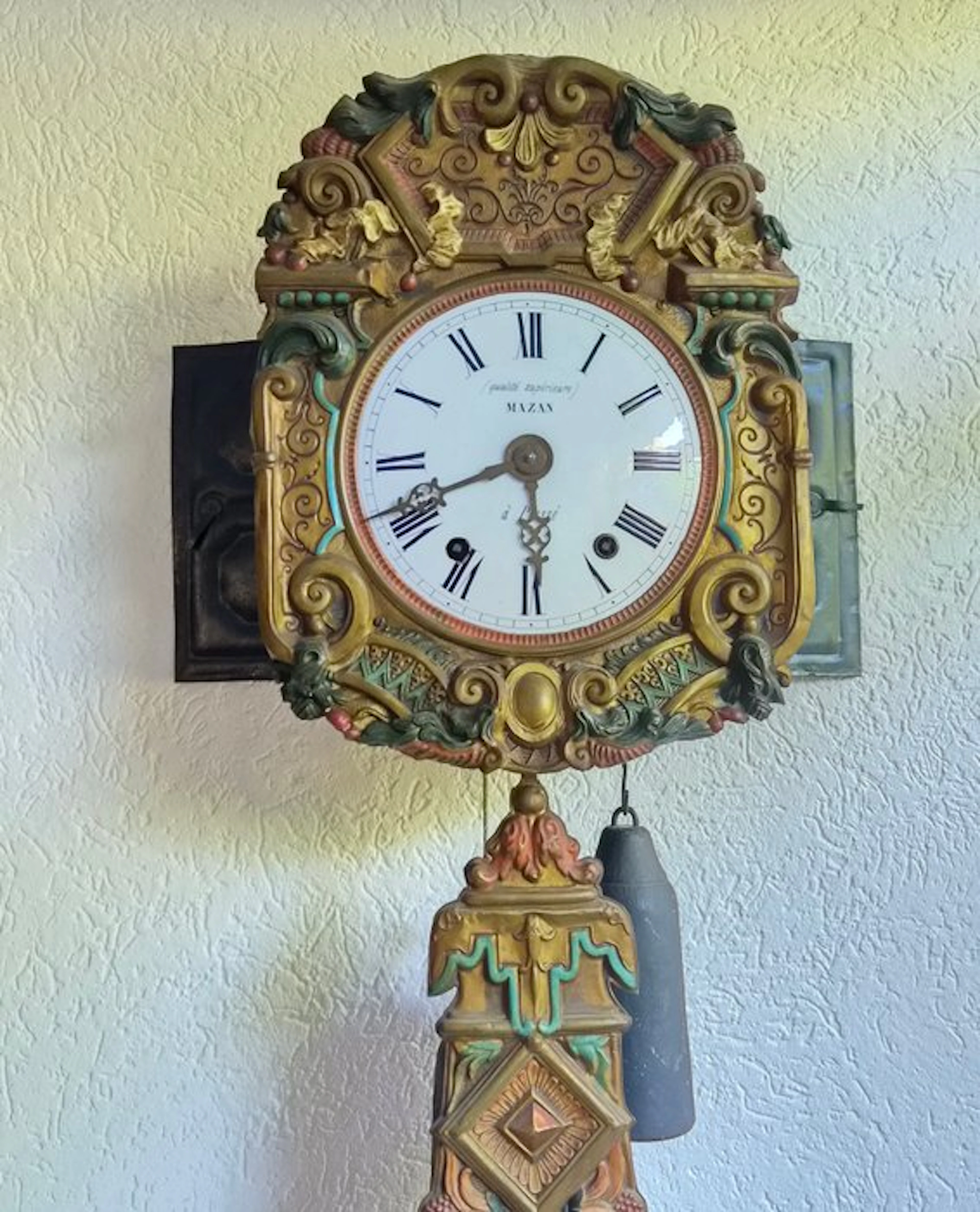 Comtoise clock - Antique Metal, Brass - 1880-1920