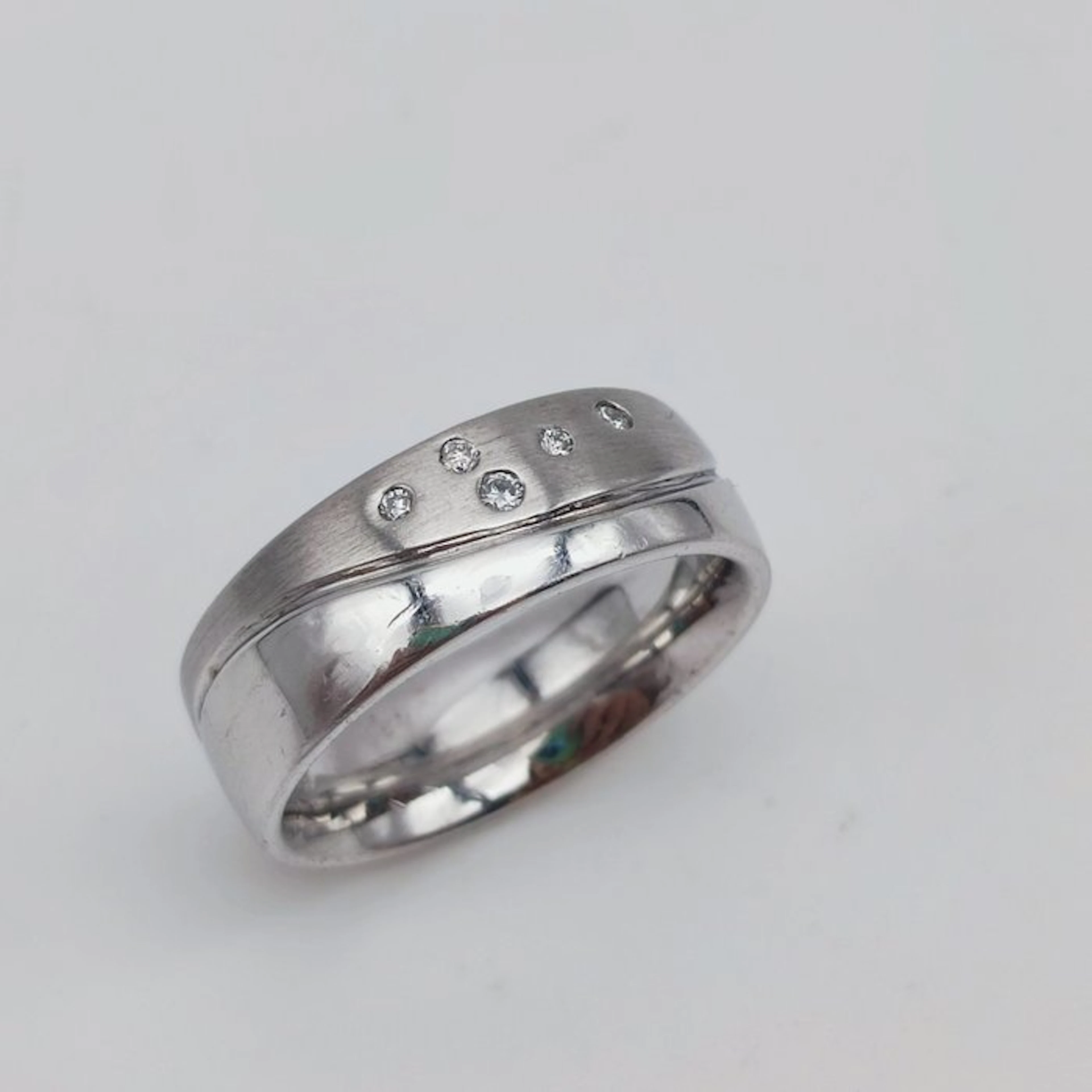 No reserve price - Ring Silver - 0.07ct