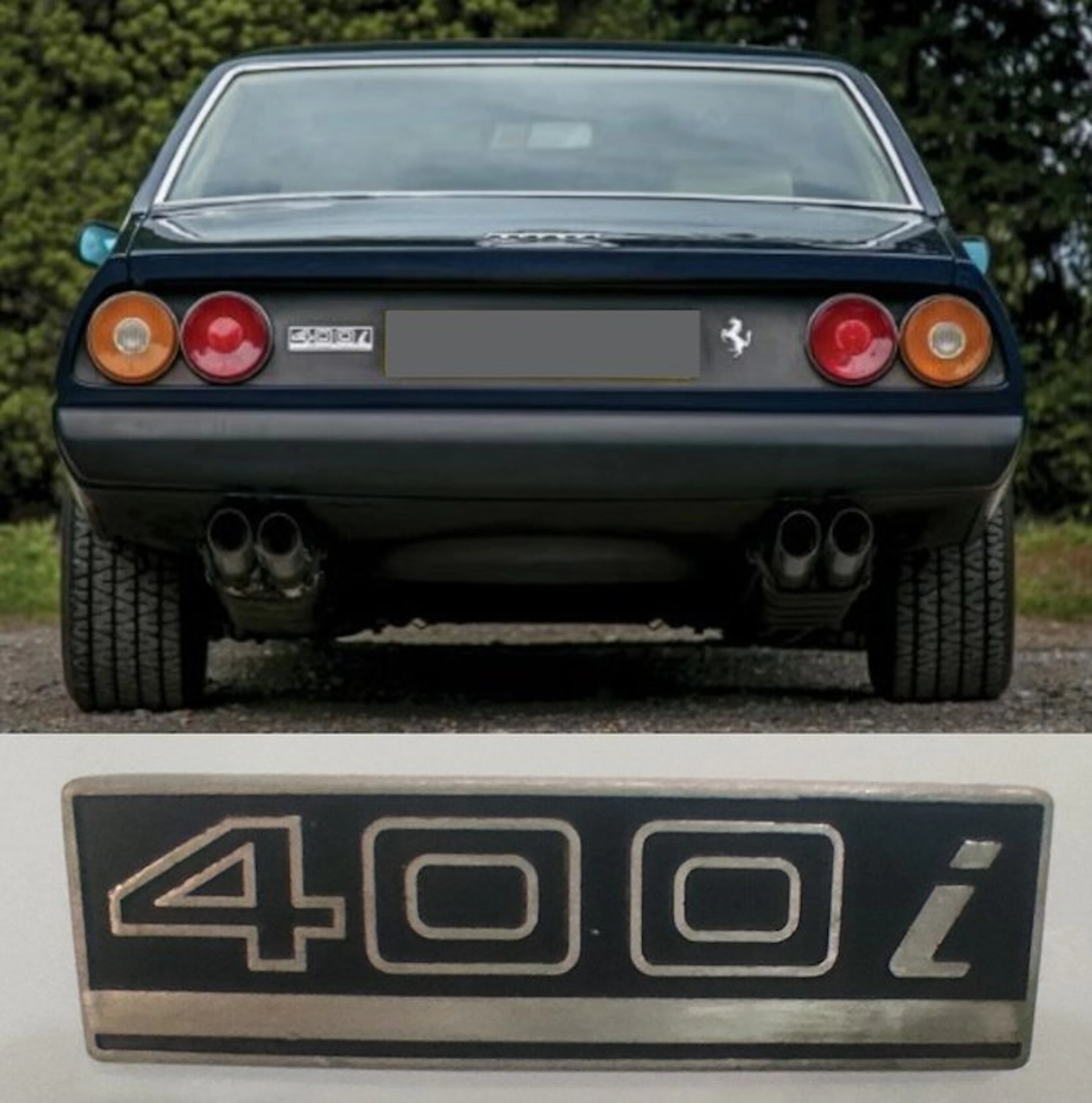 Emblem - Ferrari - 400i badge by Bomisa - New Old Stock
