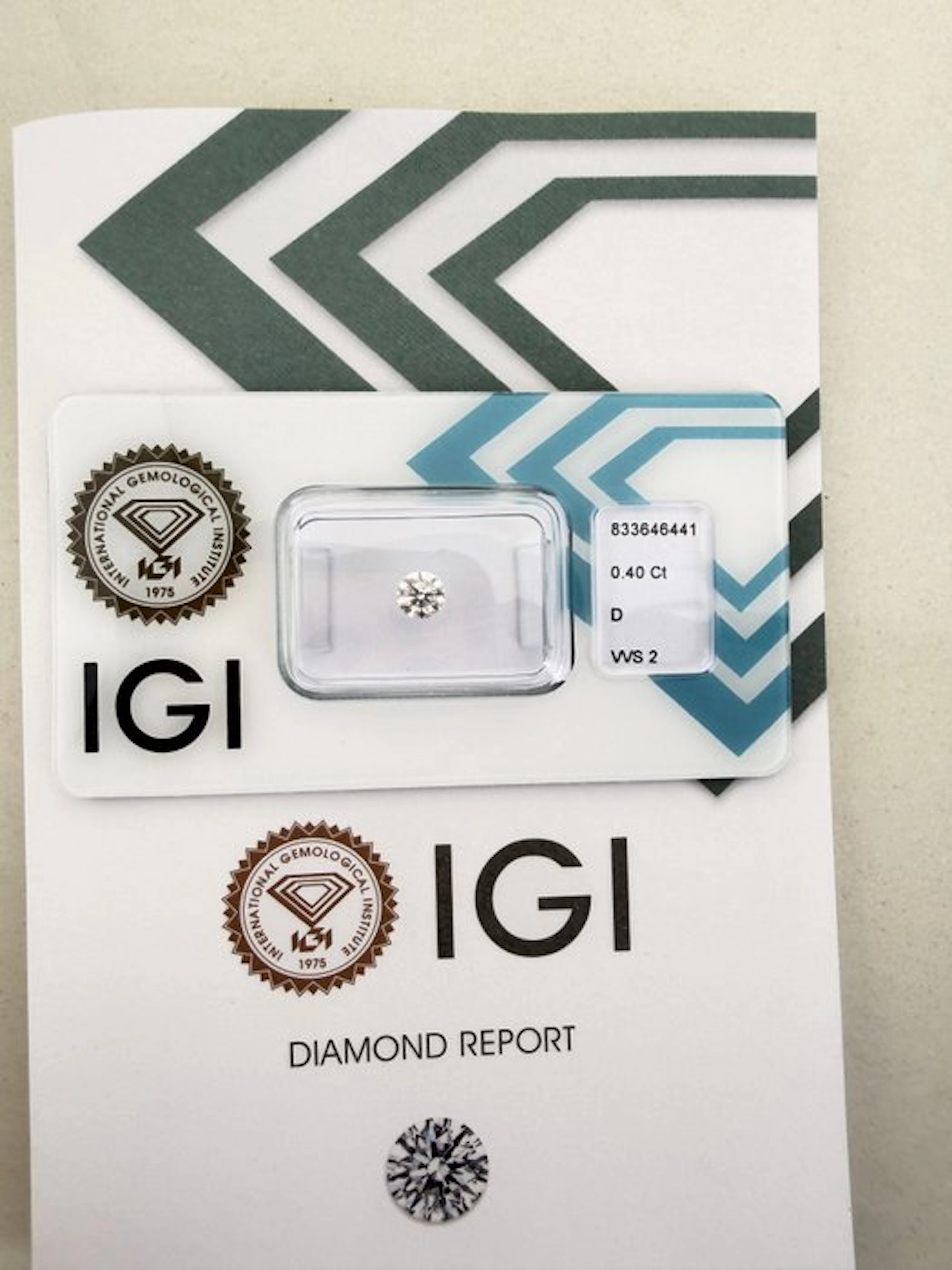 No reserve price - 1 pcs Diamond (Natural) - 0.40 ct...