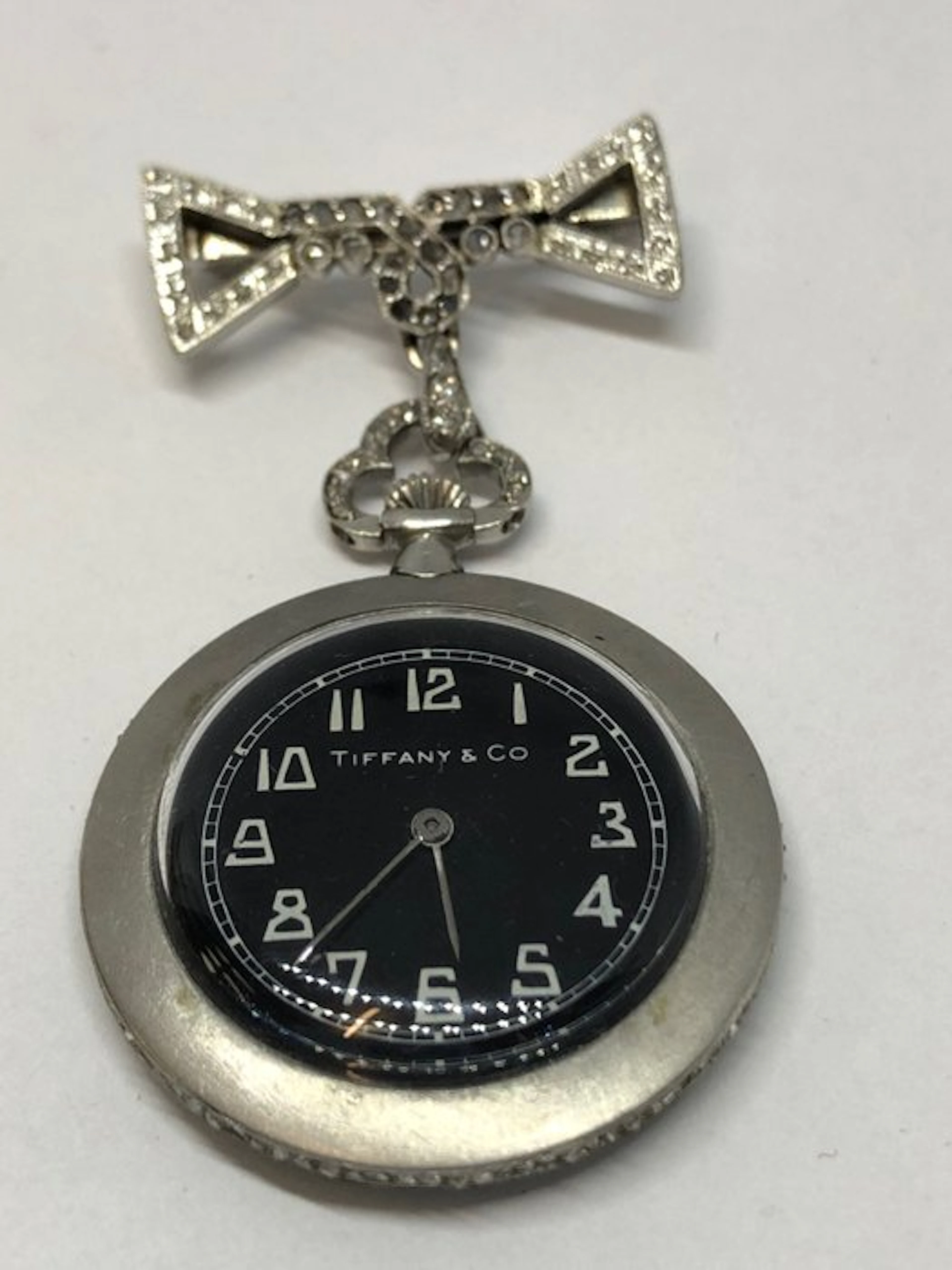Tiffany & Co. - Brooch - orologio e diamanti in Platinum