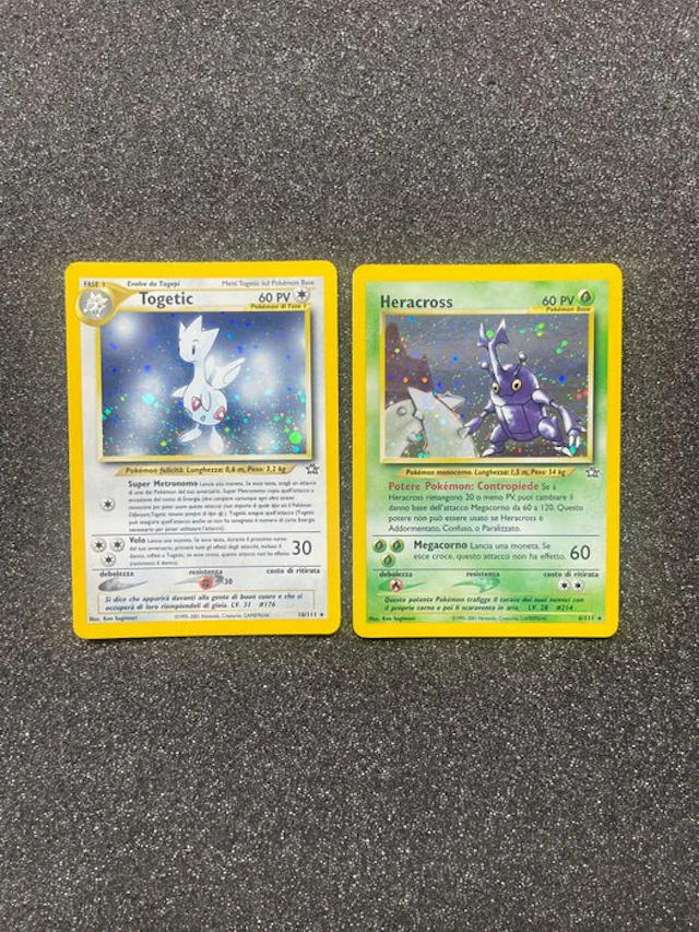 Pokémon - 2 Card - Togetic, Heracross 16/111 6/111 Foil - WOTC