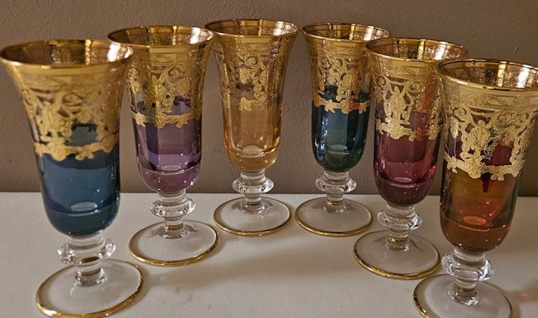 ISMIE LUX - Drinking service (6) - all gold superior and...