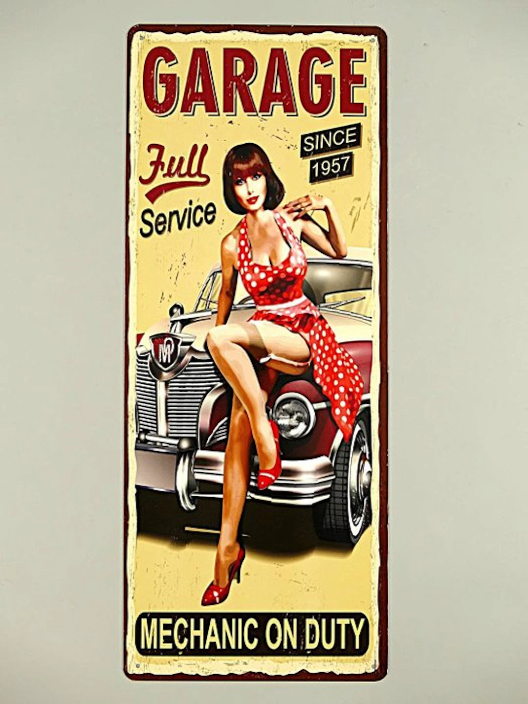 XXL 50 cm*** PIN UP Lingerie Girl *** - Sign - Metal