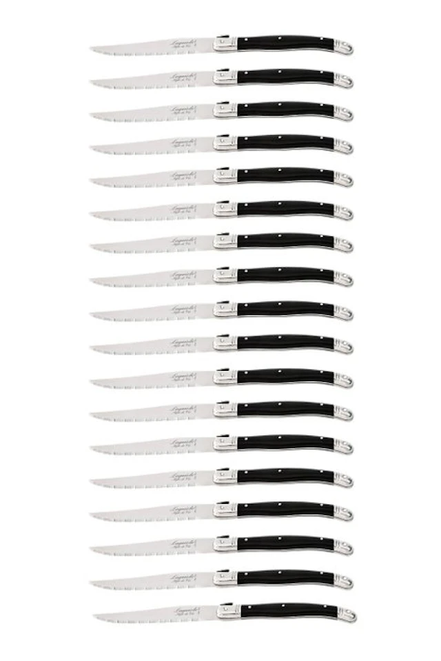 Laguiole - 18x Steak Knives - Black - style de - Table...