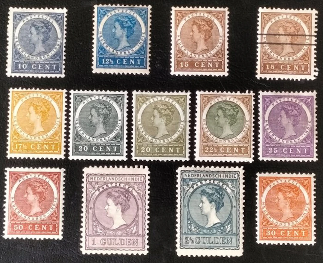 Netherlands 1903/1912 - Queen Wilhelmina - Nvph 48/57 + 58/59