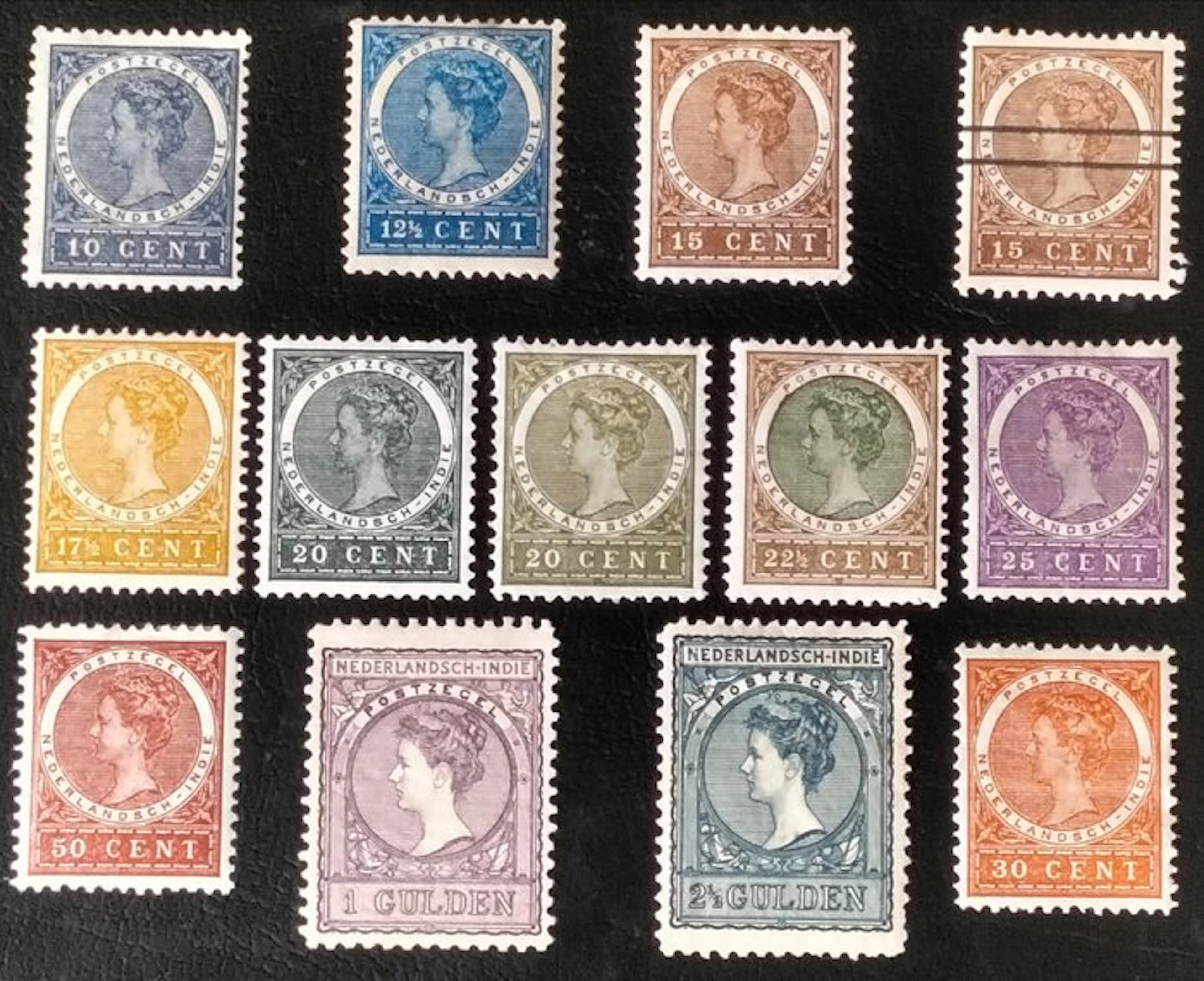Netherlands 1903/1912 - Queen Wilhelmina - Nvph 48/57 + 58/59