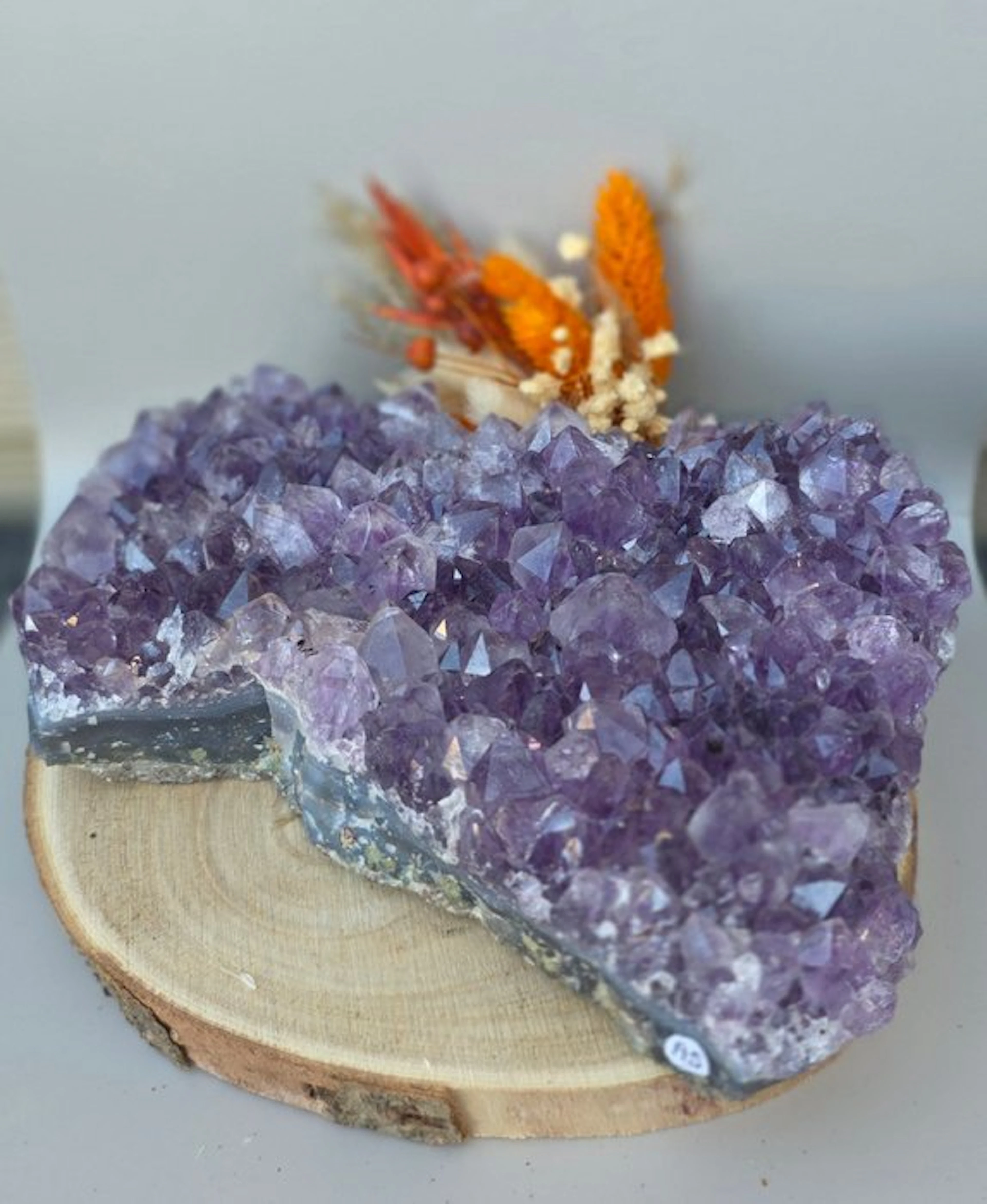 Amethyst Crystal cluster - Height: 4.5 cm - Width: 14 cm- 1738 g - (1)