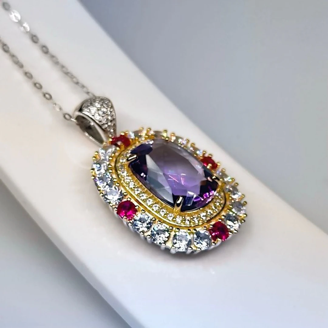 No reserve price - Necklace 18K Gold Plated 925 Sterling...