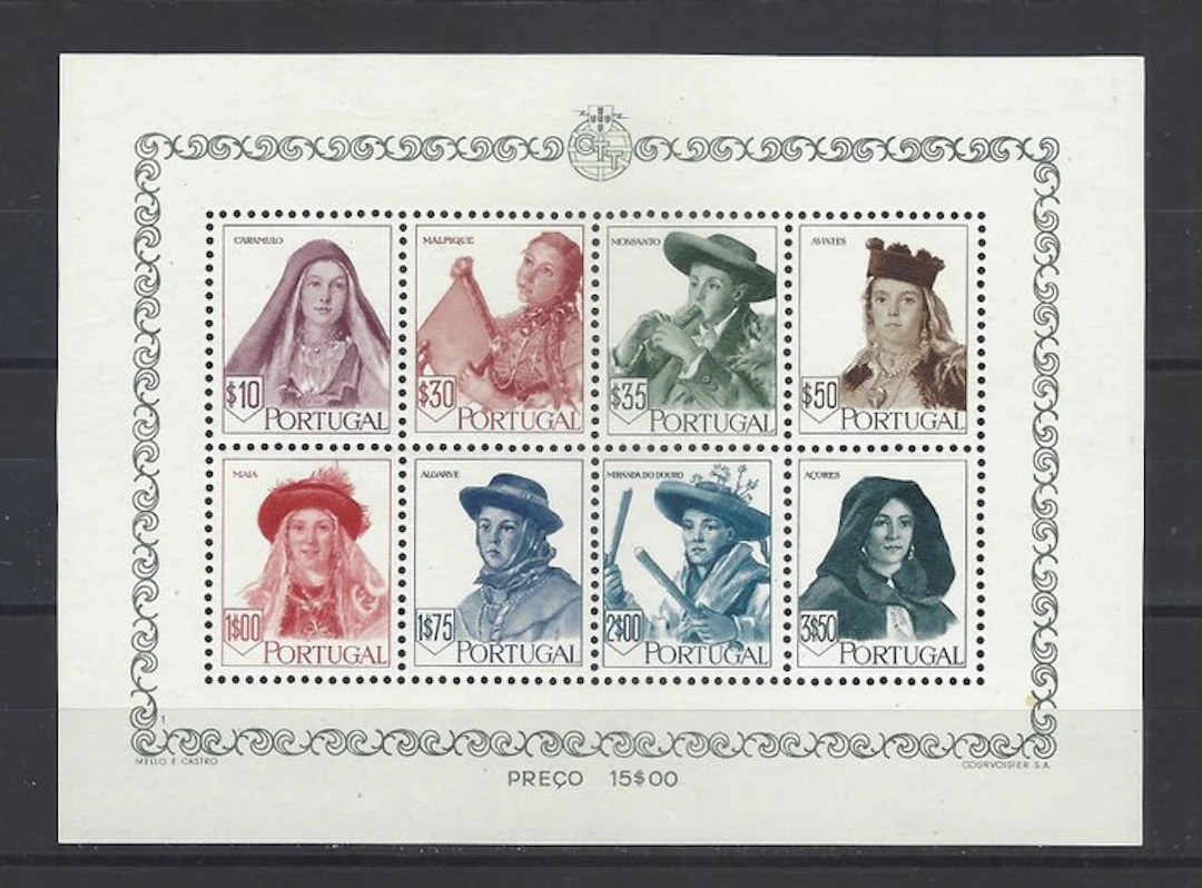 Portugal 1947 - Hojita block Regional costumes - Mundifil Hb 13