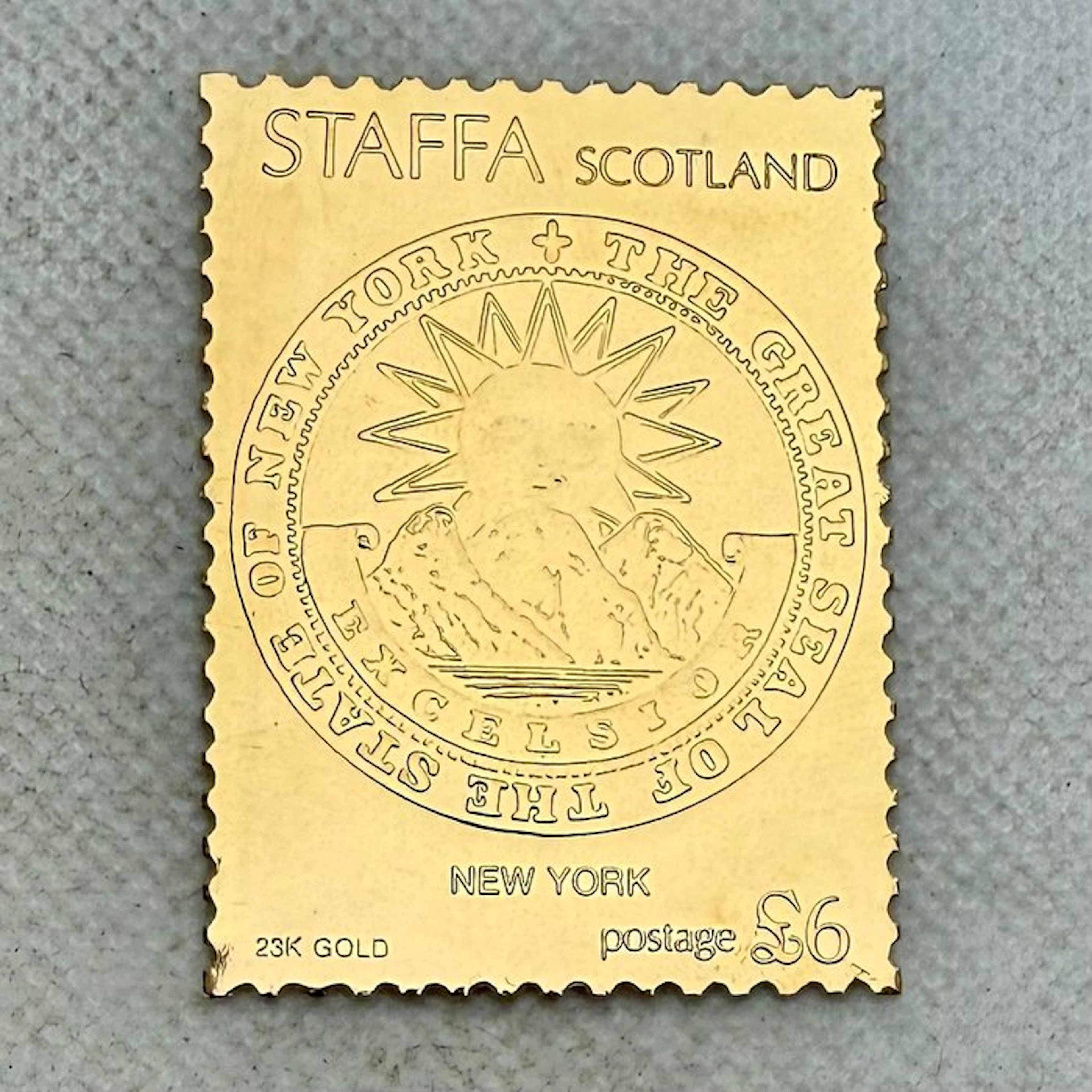 United States. Staffa New York , Oro 1/100 Oz (.999) Proof (No reserve price)