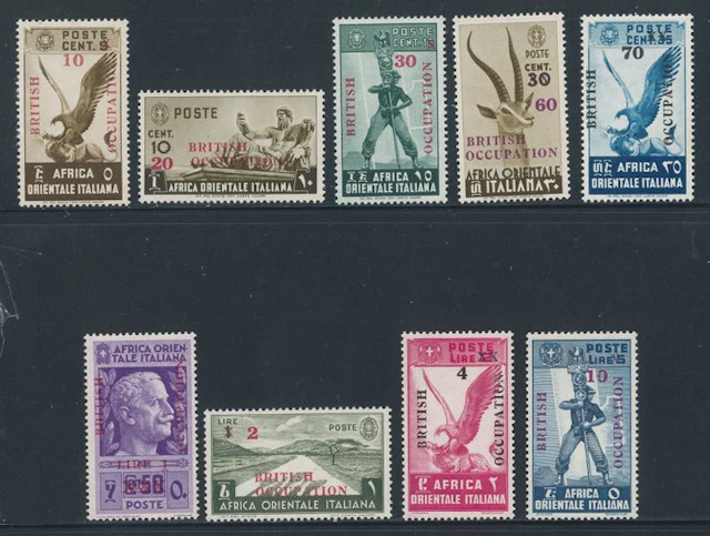 Italian East Africa - English Occupation - Overprinted "British Occupation"