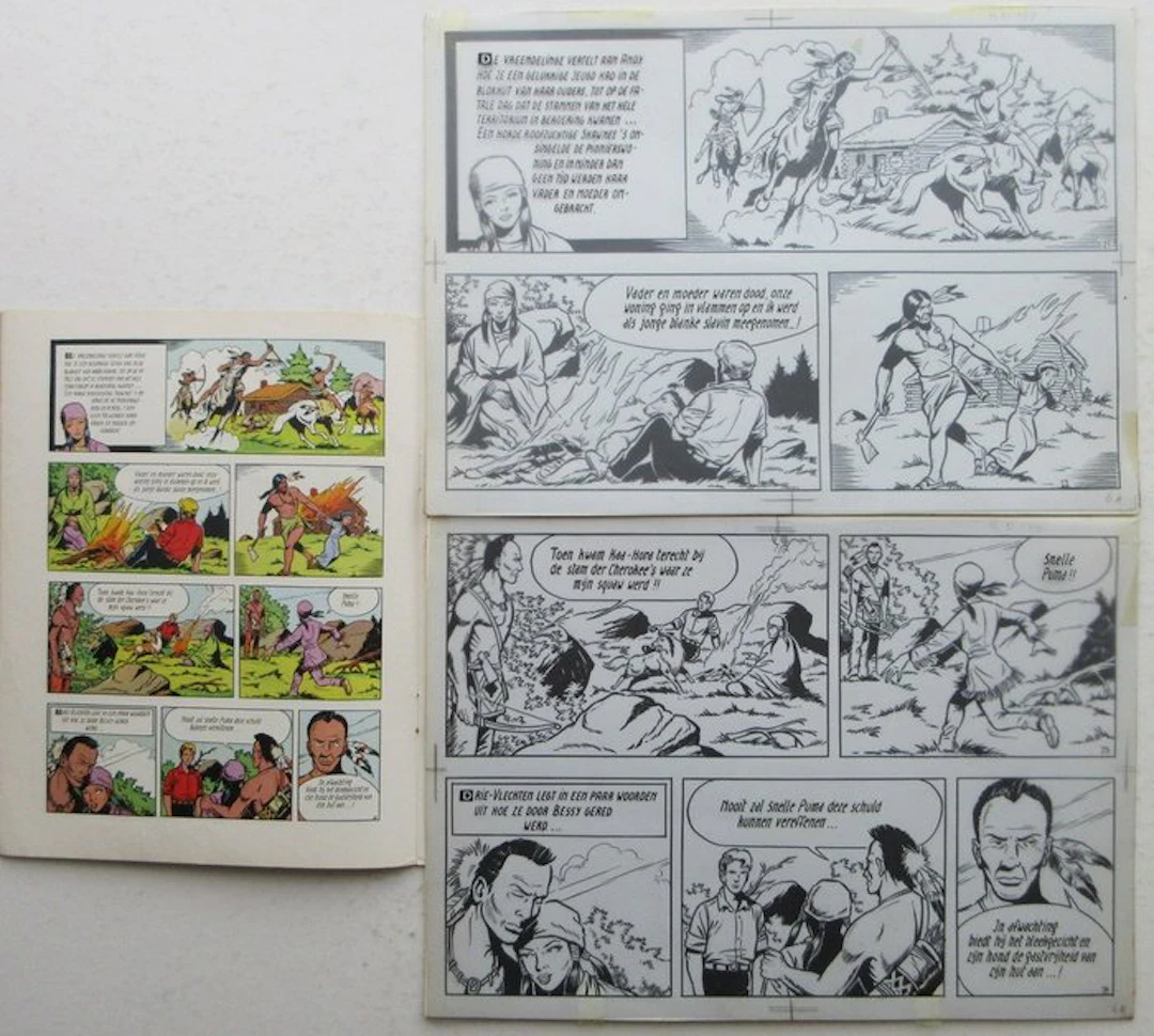 Bessy 85 - Originele pagina (p.6) - De drie vlechten - 1 original page - 1970