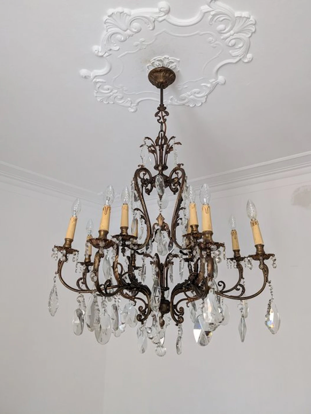Chandelier - Crystal, Bronze - Baroque giant