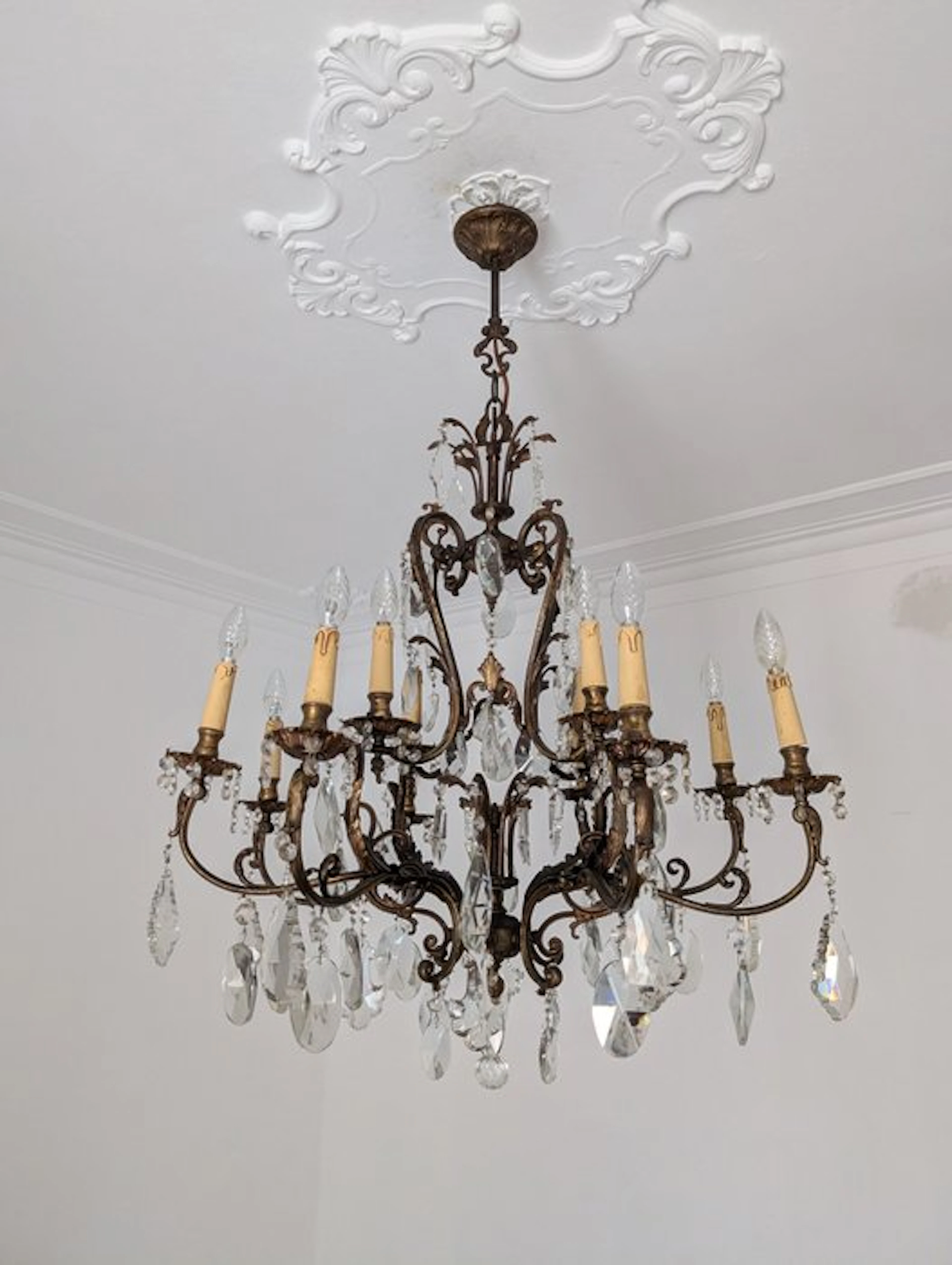 Chandelier - Crystal, Bronze - Baroque giant