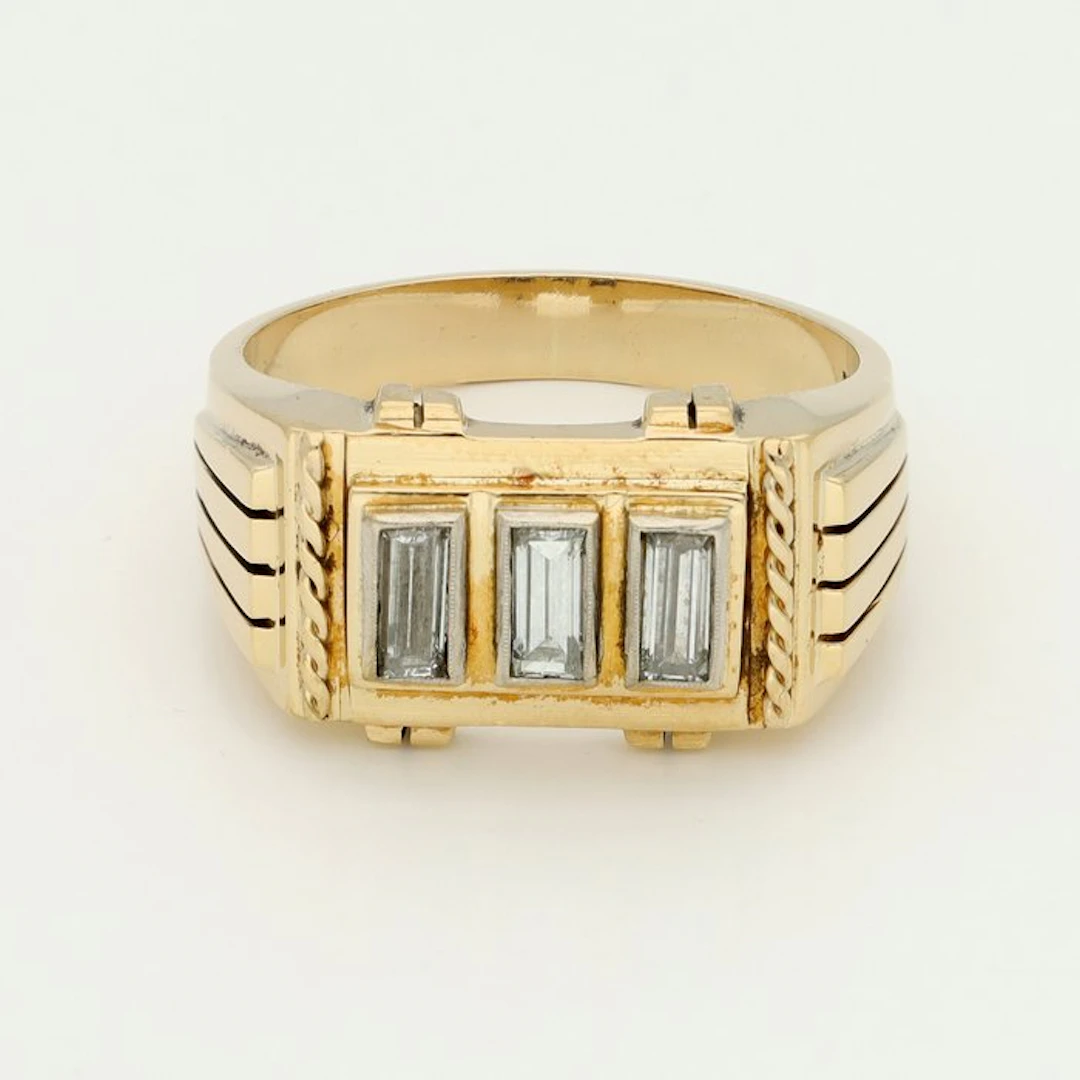 Ring - 18 kt. Yellow gold Diamond (Natural)