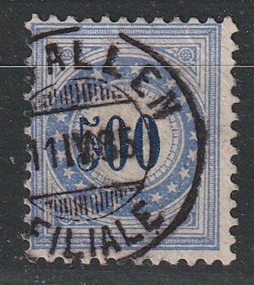 Switzerland 1882 - Postage stamp on fiber paper.