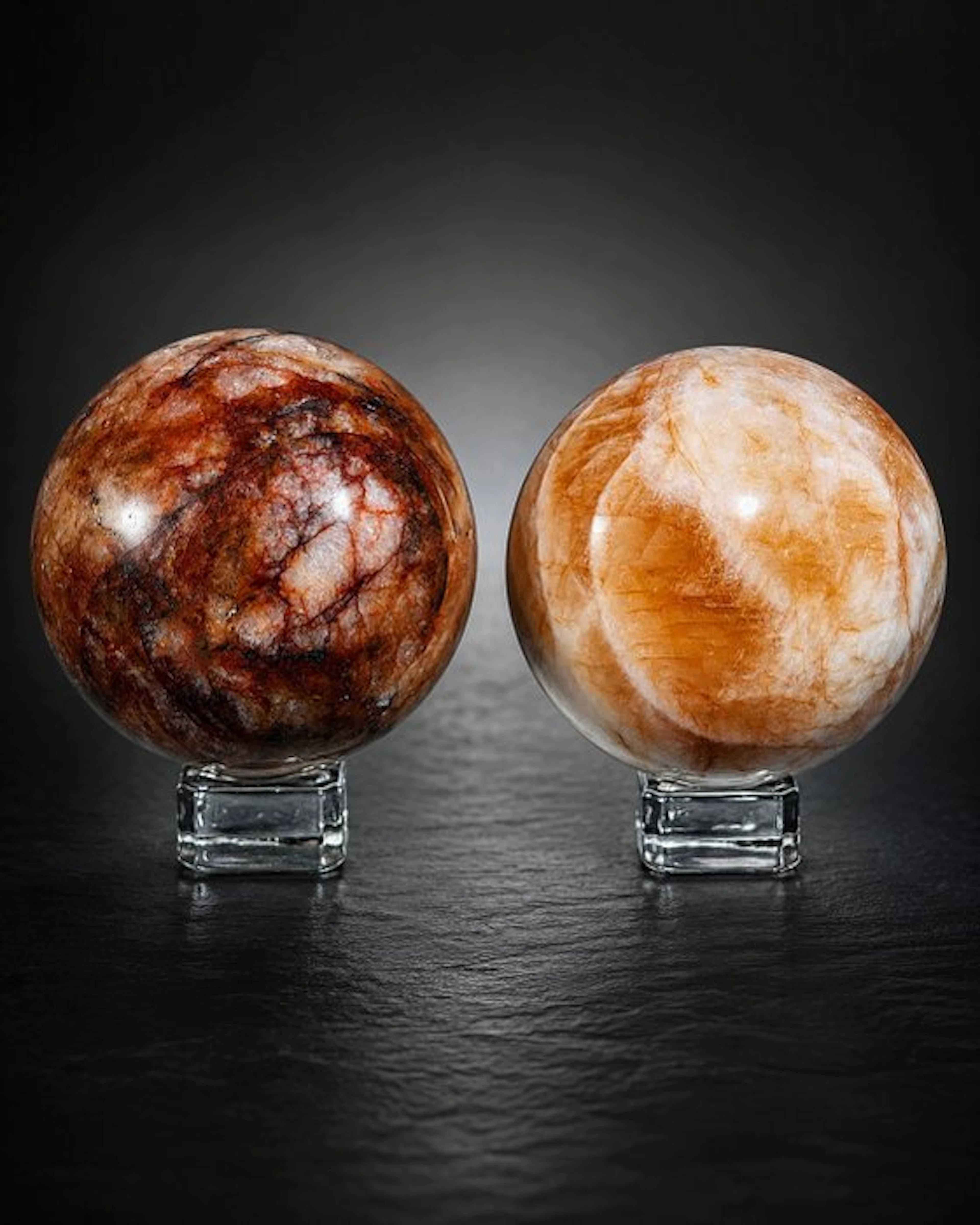***NO RESERVE*** Golden Healer Quartz Sphere Duo – Ø73mm...