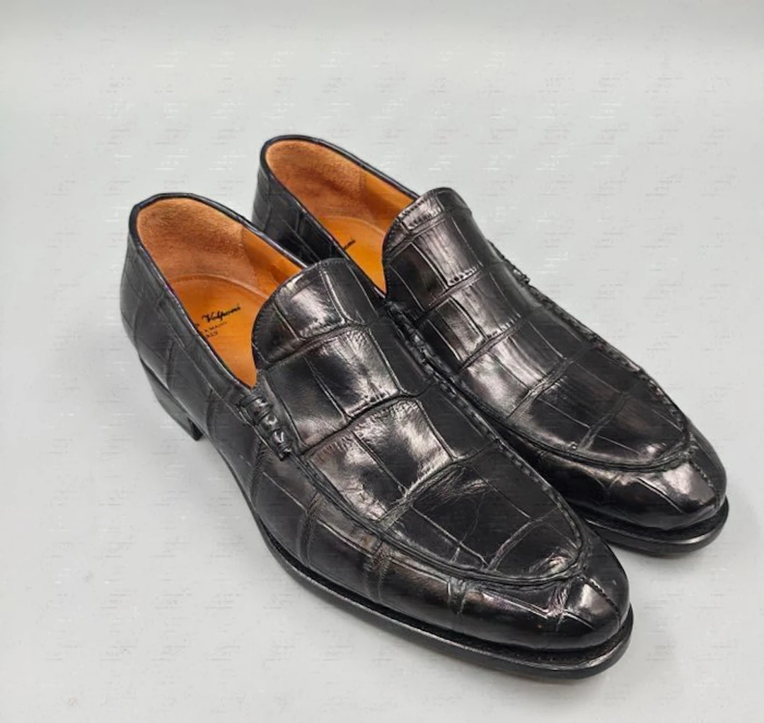 Mauro Volponi-Crocodile-UK11 - Loafers - Size: EU 45 - New in box