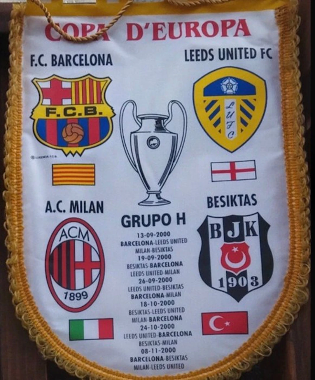 FC Barcelona - UEFA Champions League - 2000 - Flag / pennant