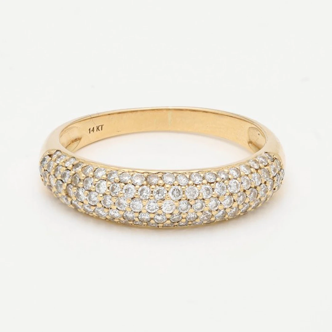 Ring - 14 kt. Yellow gold Diamond (Natural)