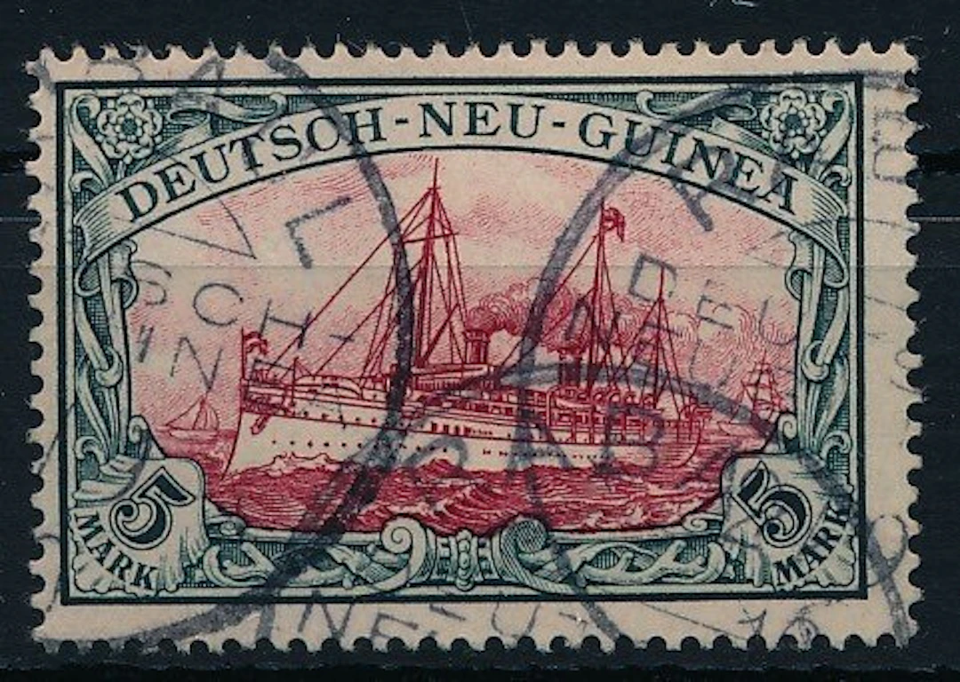 German New Guinea 1901 - 5 Mark ship design without watermark