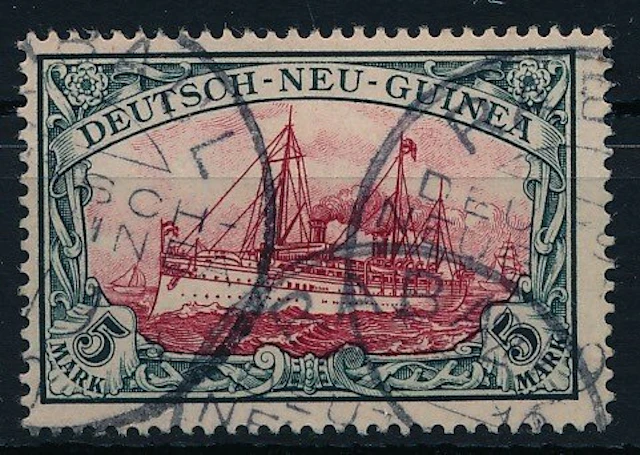 German New Guinea 1901 - 5 Mark ship design without watermark