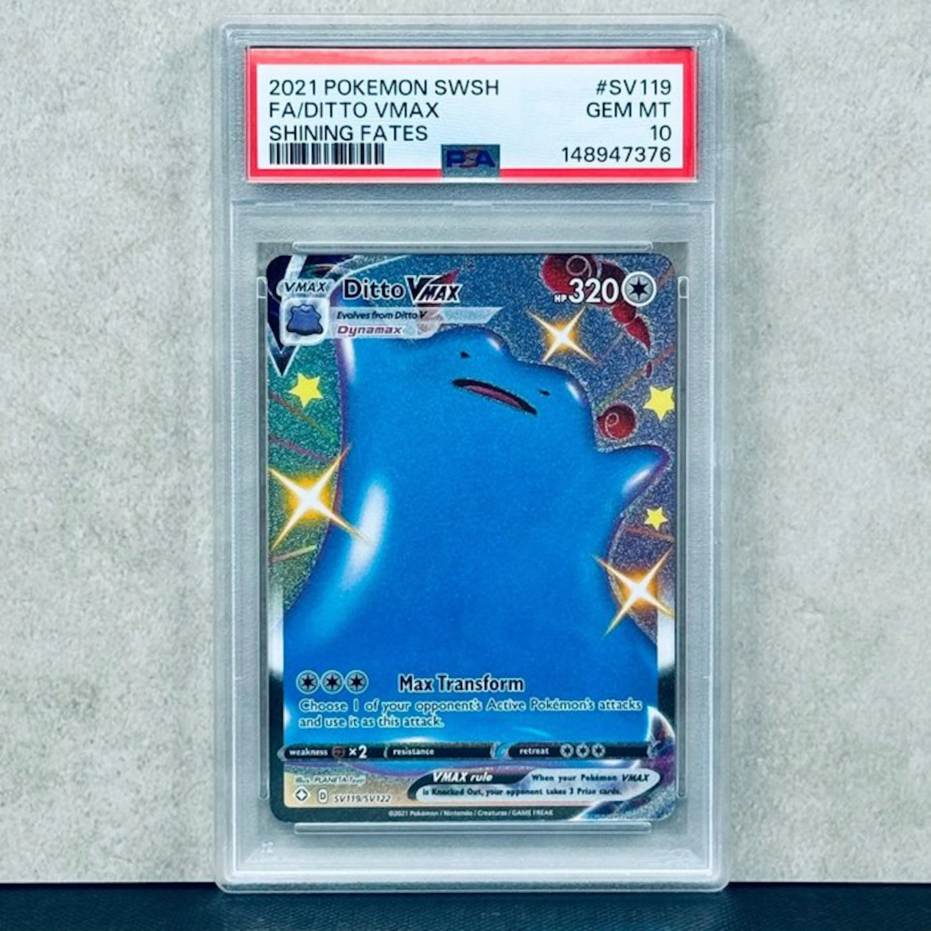 Pokémon Graded card - Ditto VMAX #SV119 2021 POKEMON SWSH...
