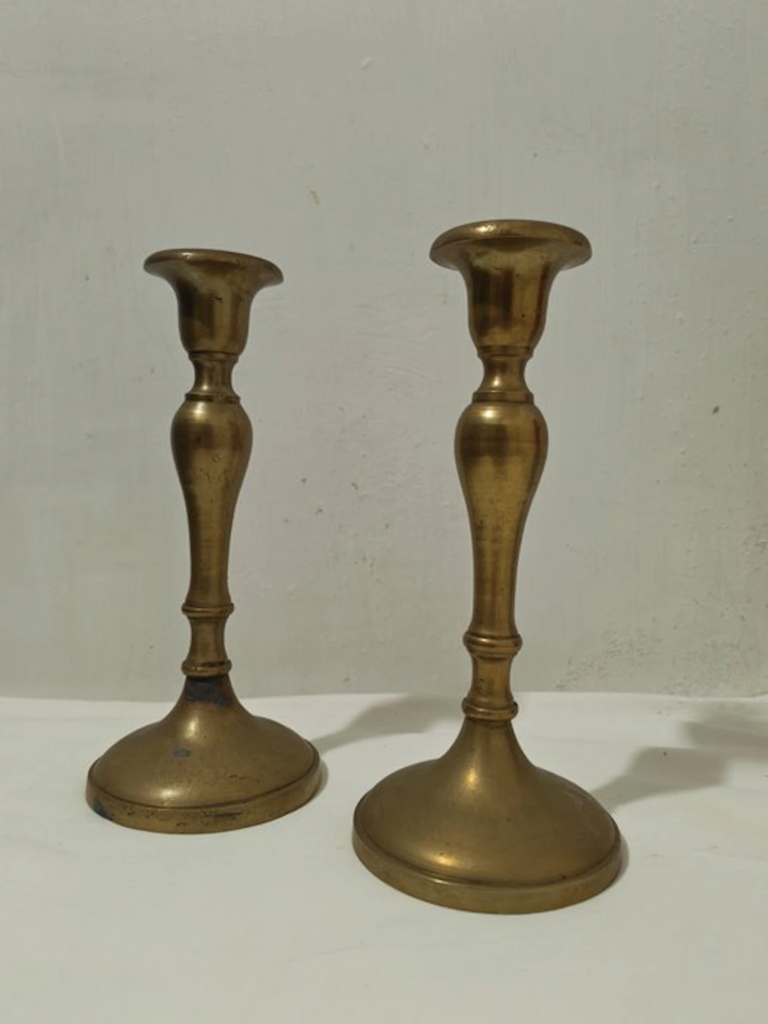 Candlestick (2) - Bronze - Ancient bronze candelabra