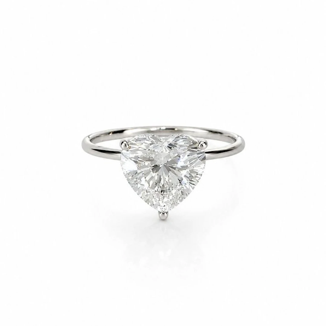 No reserve price - Ring - 14 kt. White gold - 3.00ct. tw. Diamond (Lab-grown)