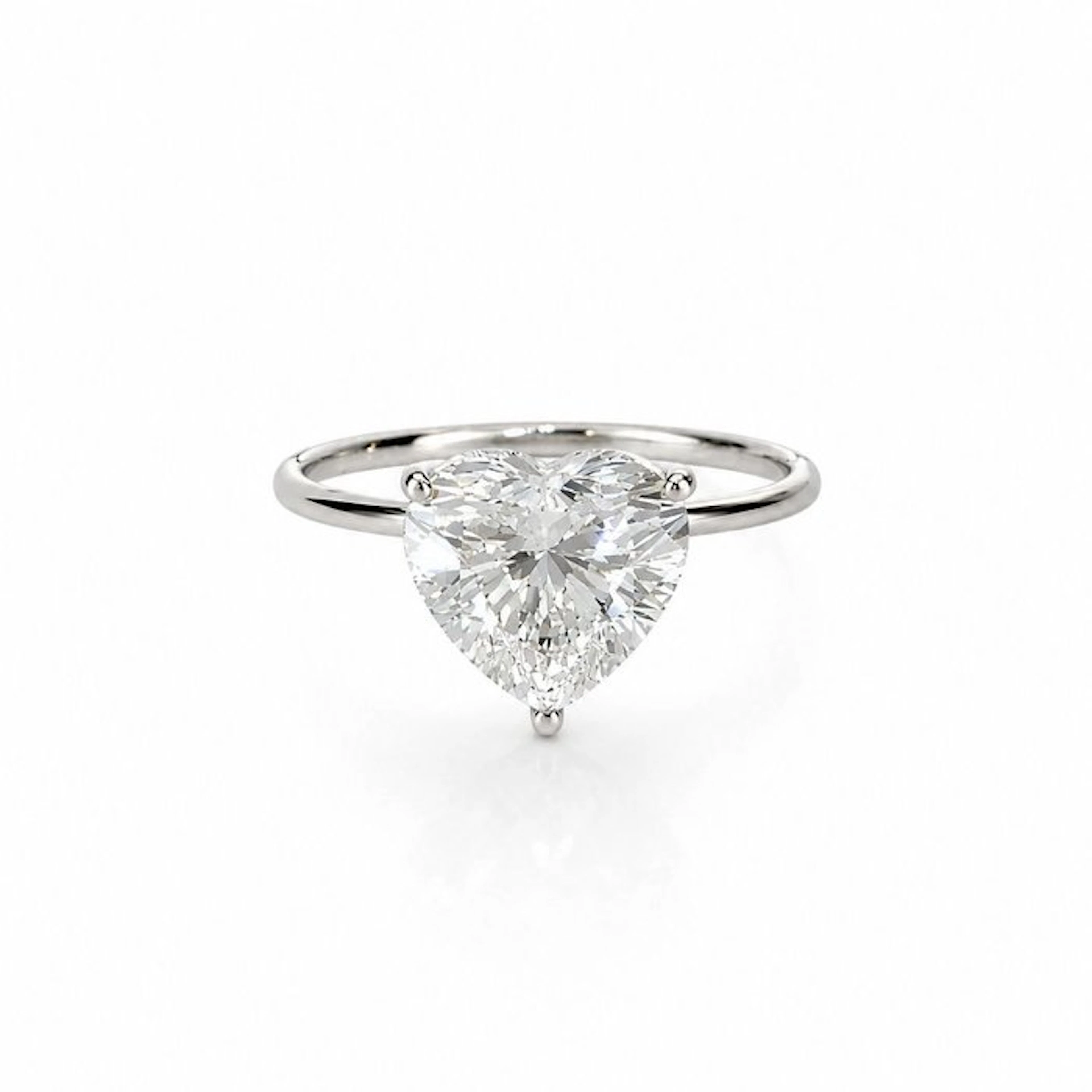 No reserve price - Ring - 14 kt. White gold - 3.00ct. tw. Diamond (Lab-grown)