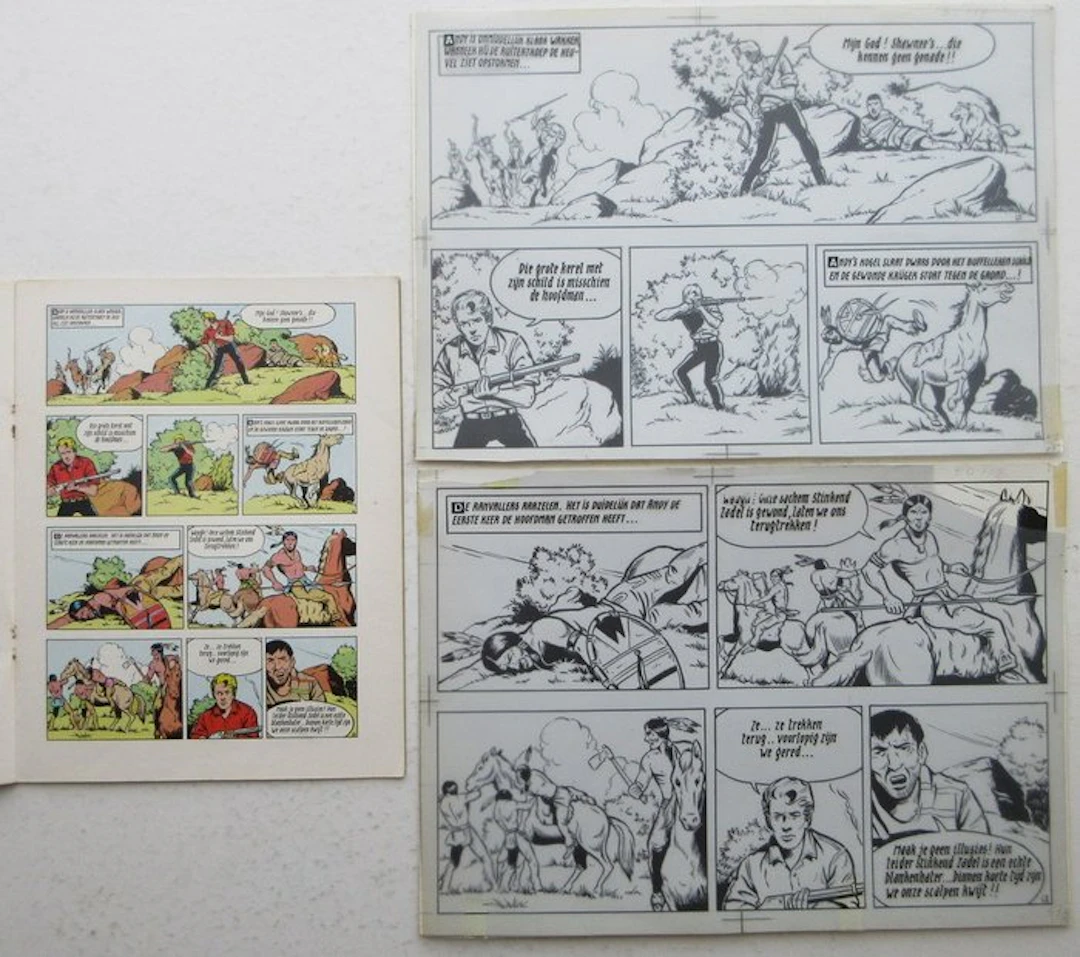 Bessy 85 - Originele pagina (p.17) - De drie vlechten - 1 original page - 1970