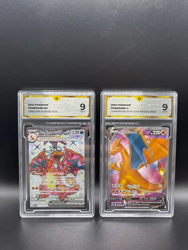 Pokémon - 2 Graded card - Charizard Lot Full art - GG 9
