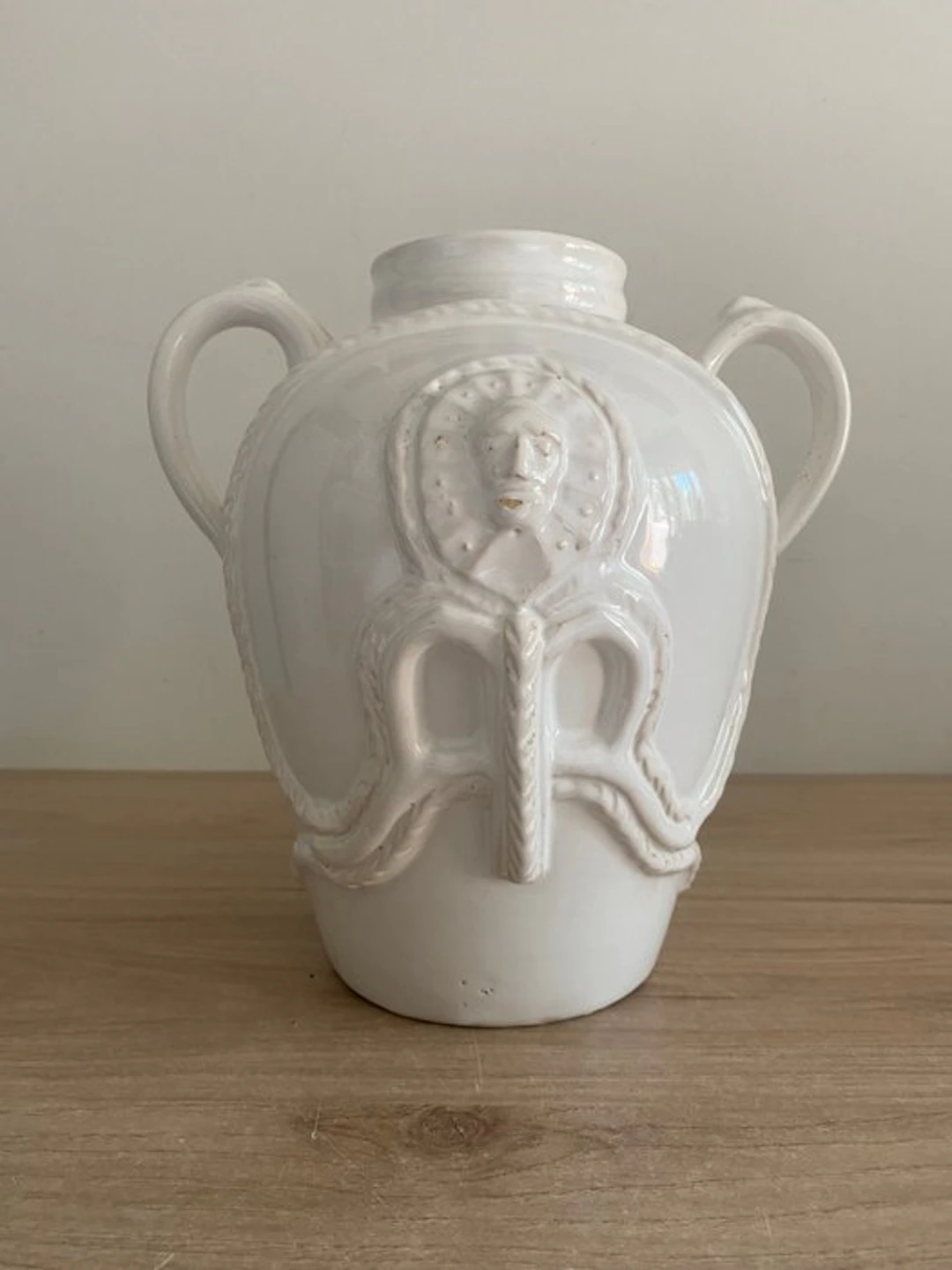 malicorne - Emile Tessier - Vase - Earthenware - amphora vase with 2 handles