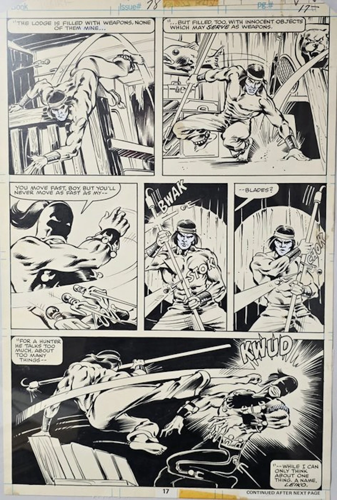 Mike Zeck and Gene Day - 1 Original page - sang chi - The Hands of Shang-Chi