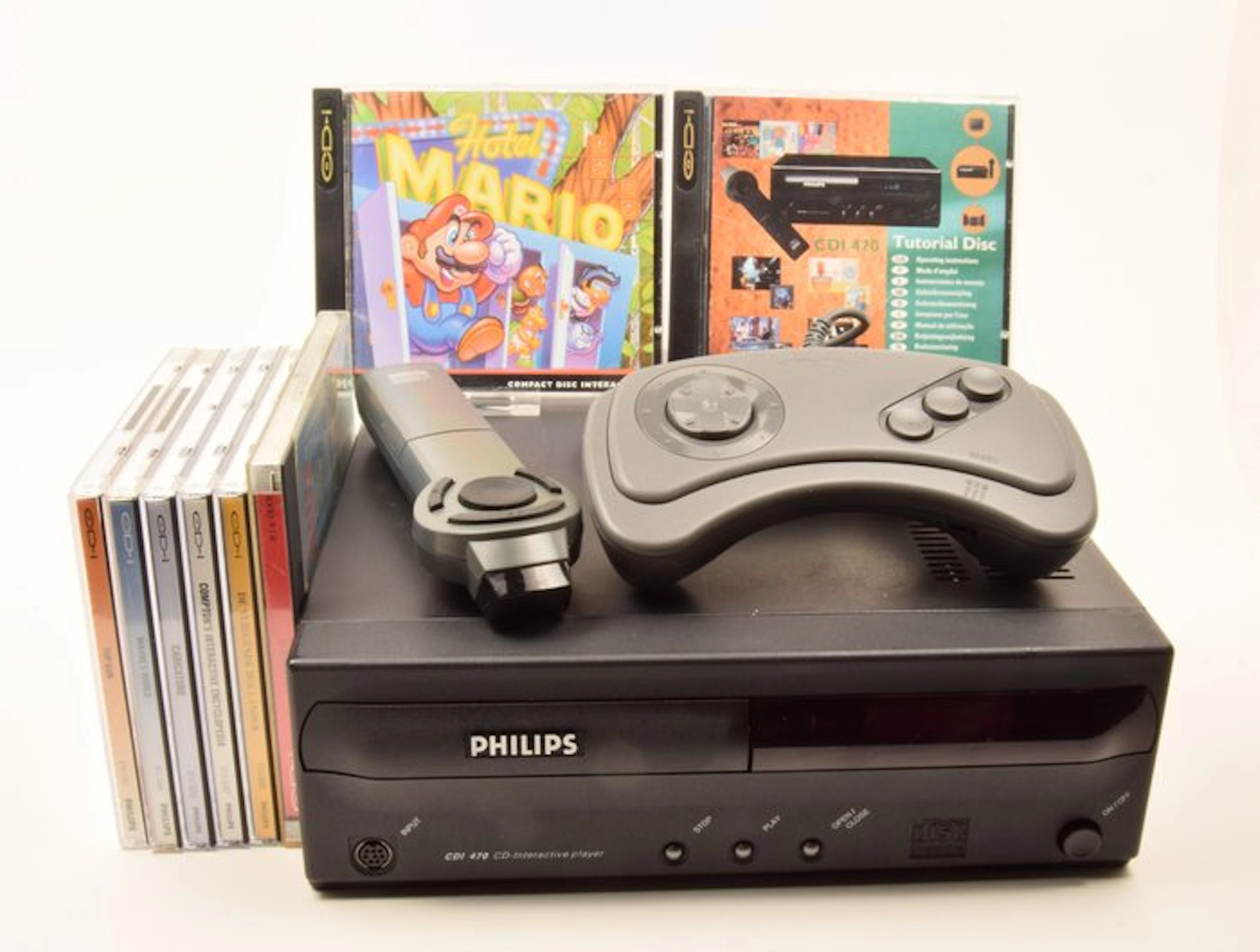 Philips - CD-i - CDI470 + 8 spellen - HOTEL MARIO +...