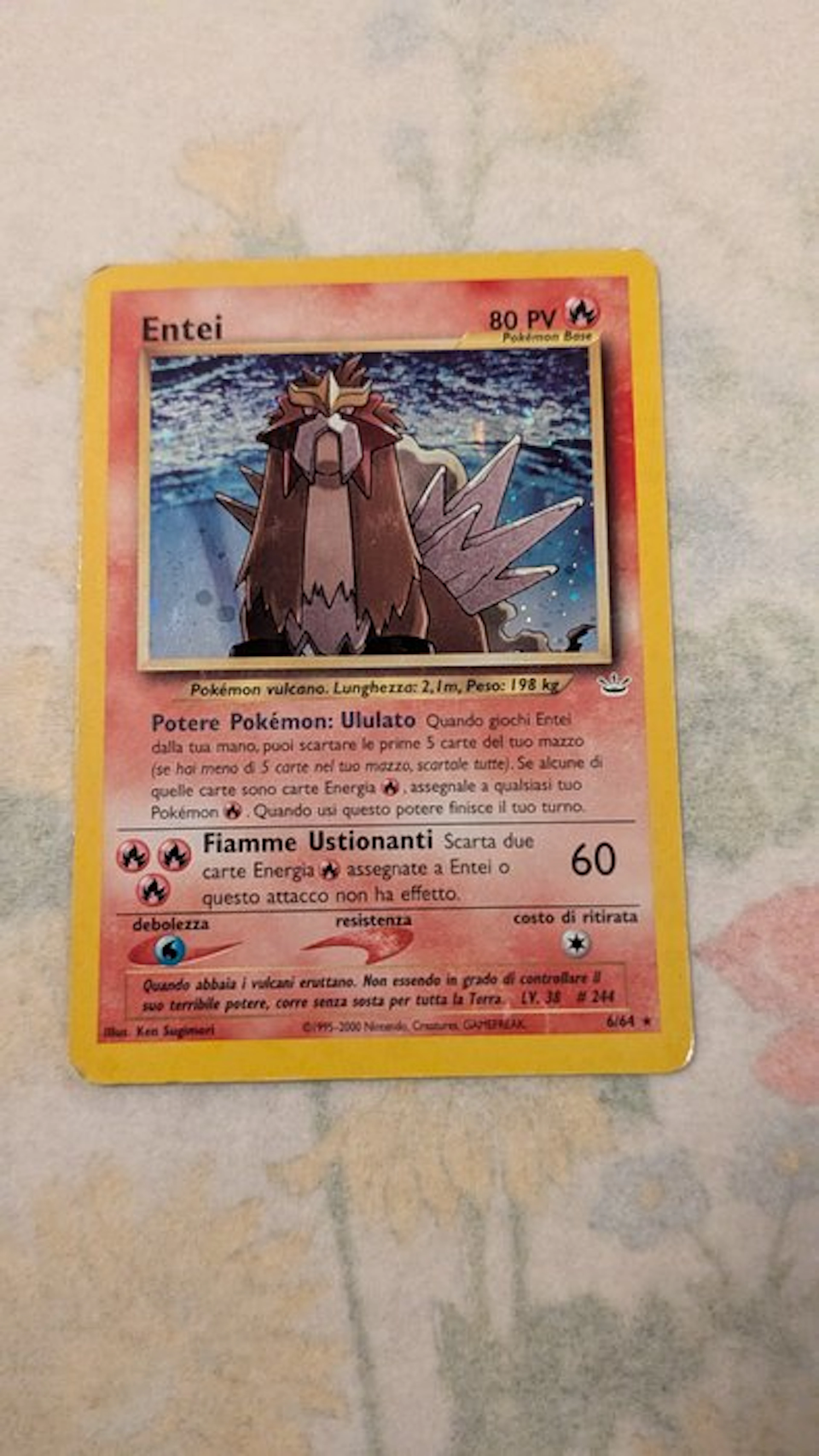 Pokémon - 1 Card - Entei 6/64 Foil