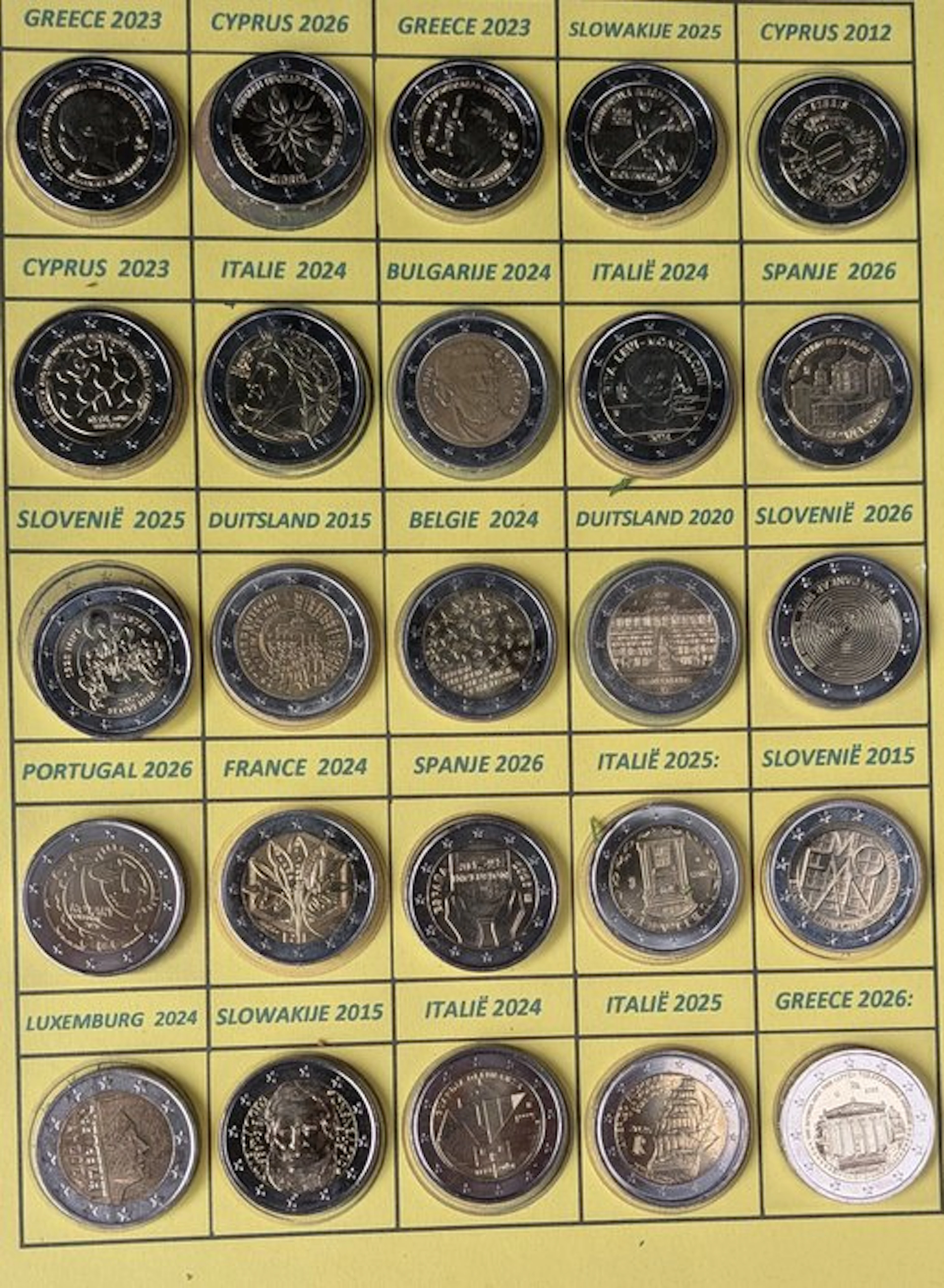 Europe. 2 Euro 2015/2026 (25 stuks) (No reserve price)