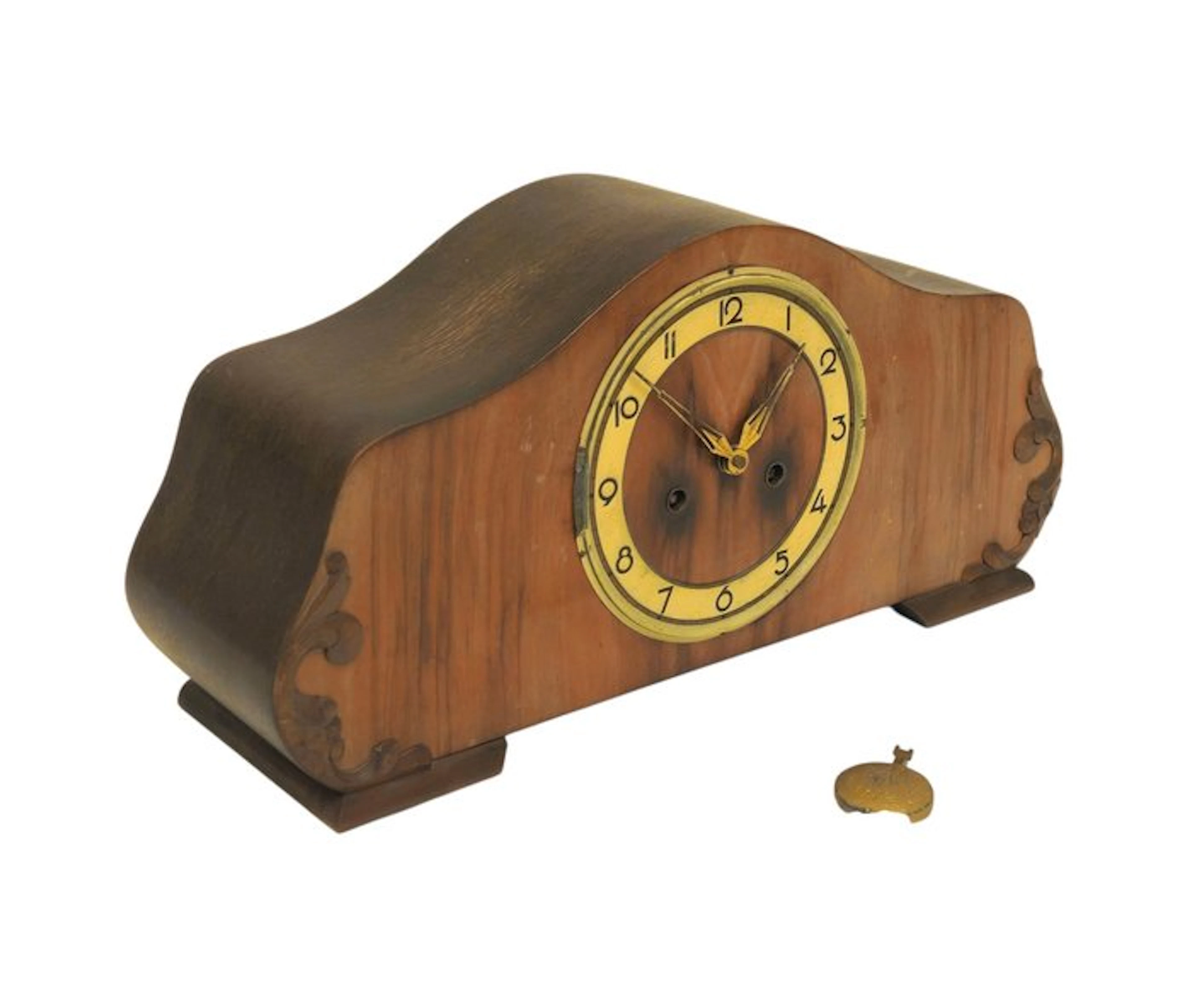 Table/desk clock - Wood, Brass - 1930-1940